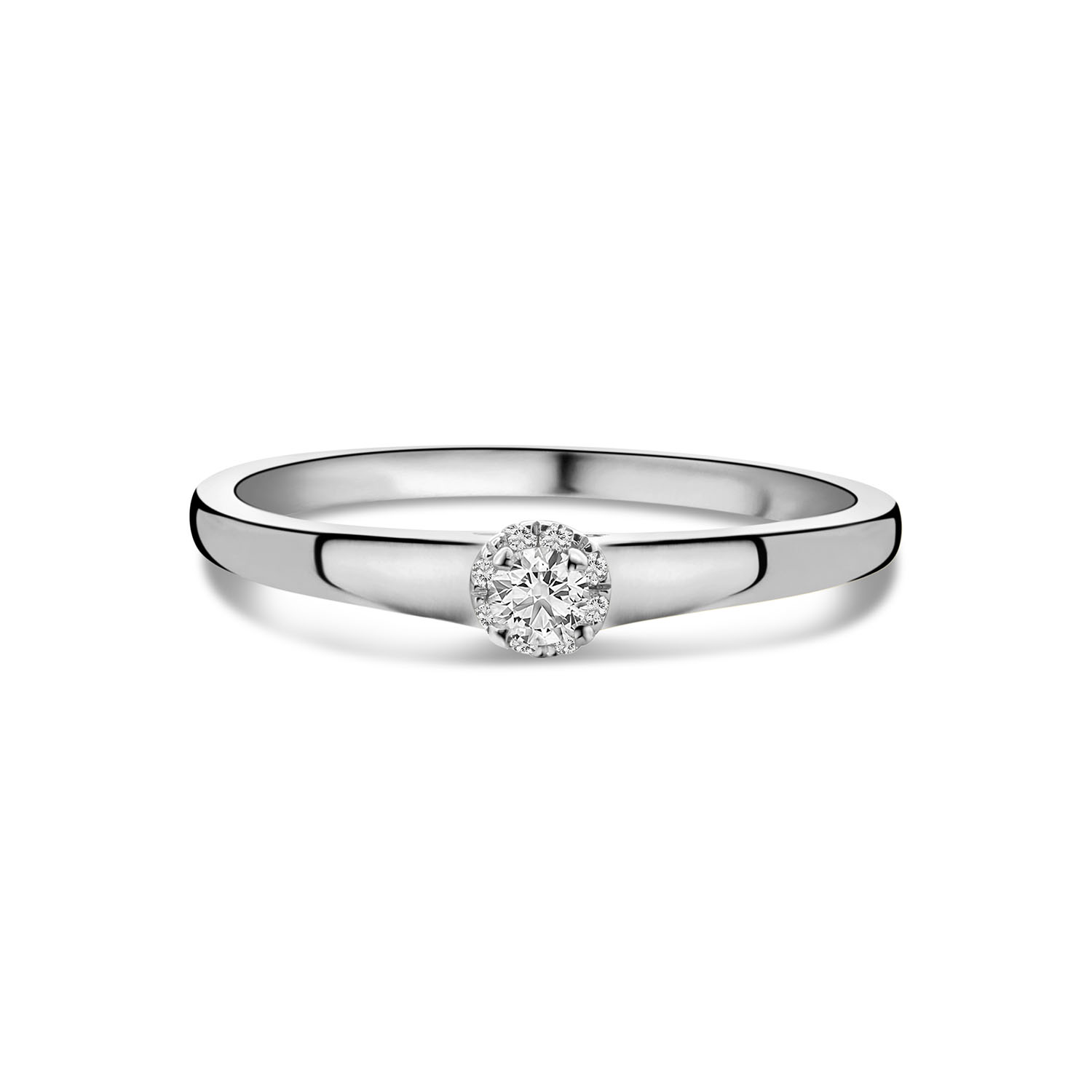 Witgouden ring met diamant R138-RG48697-W