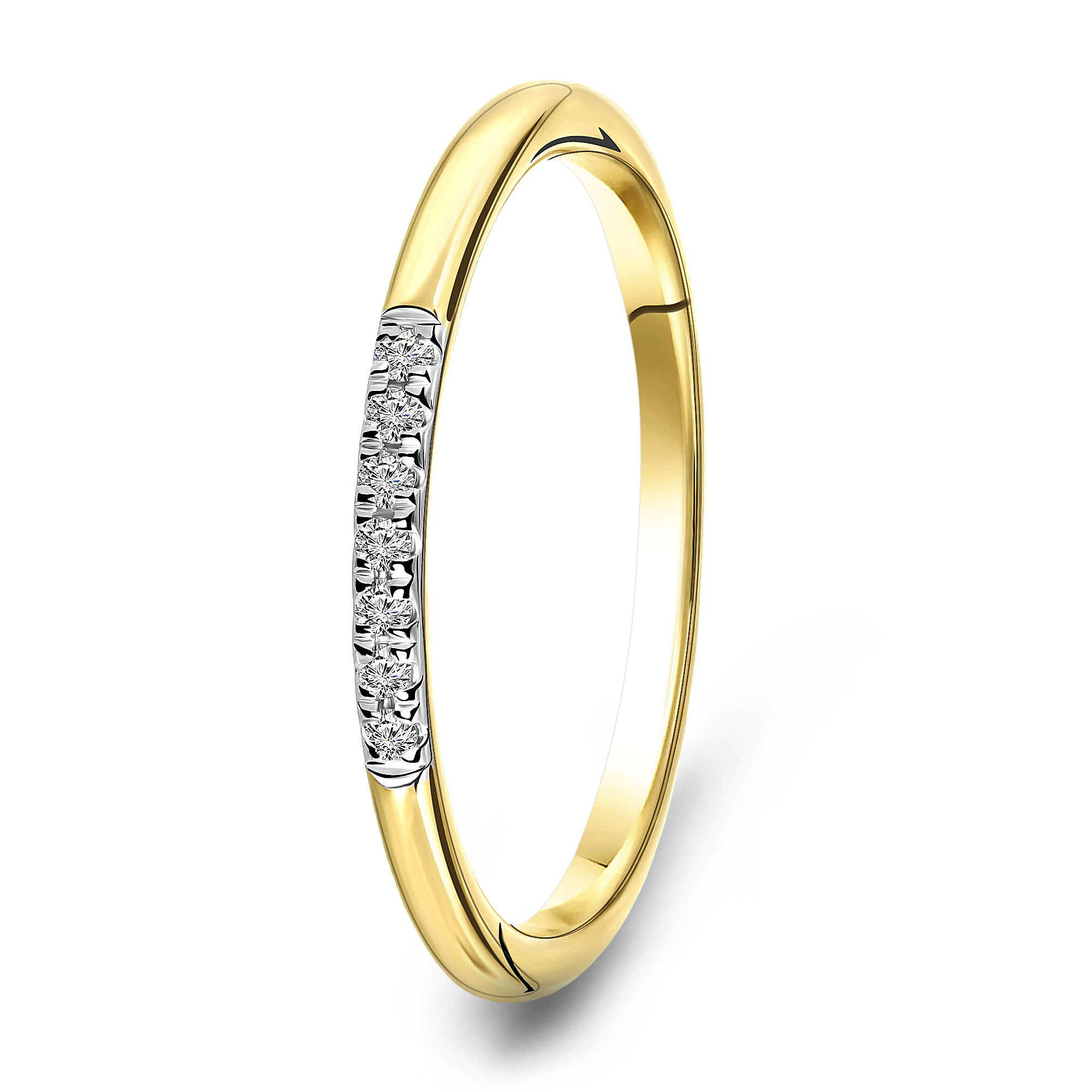 Geelgouden ring met diamant 72829R001