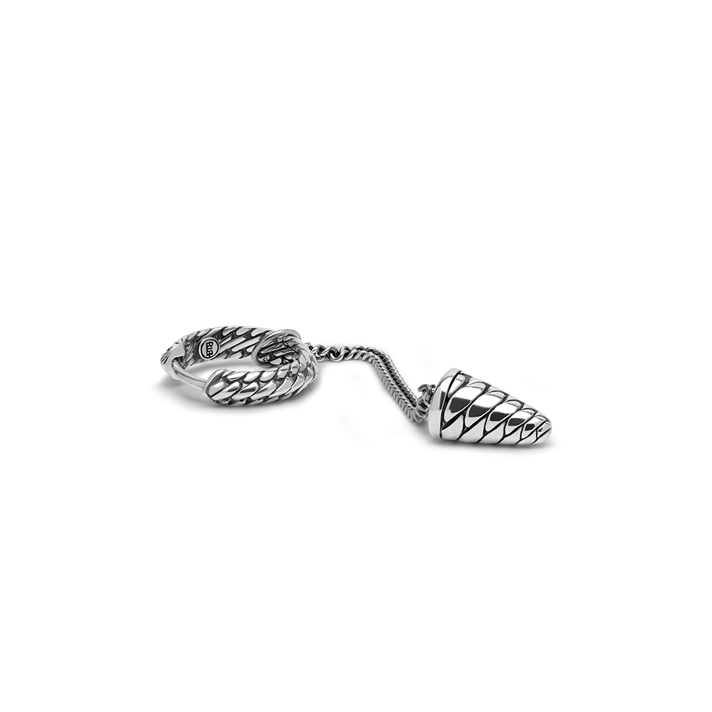 Oorring Ben sterling zilver enkel stuk - 416