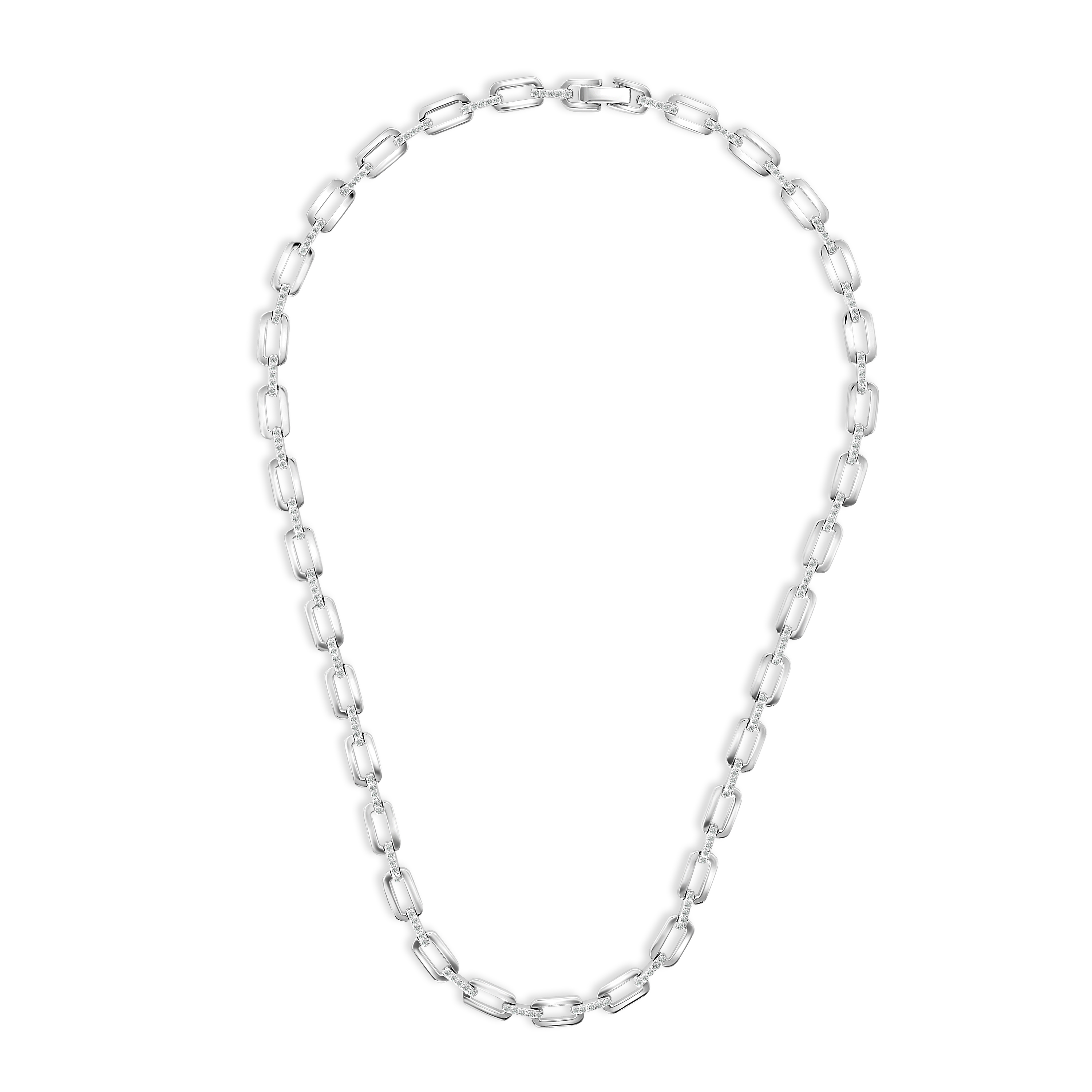 Schakelketting van sterling zilver met zirkonia N20757