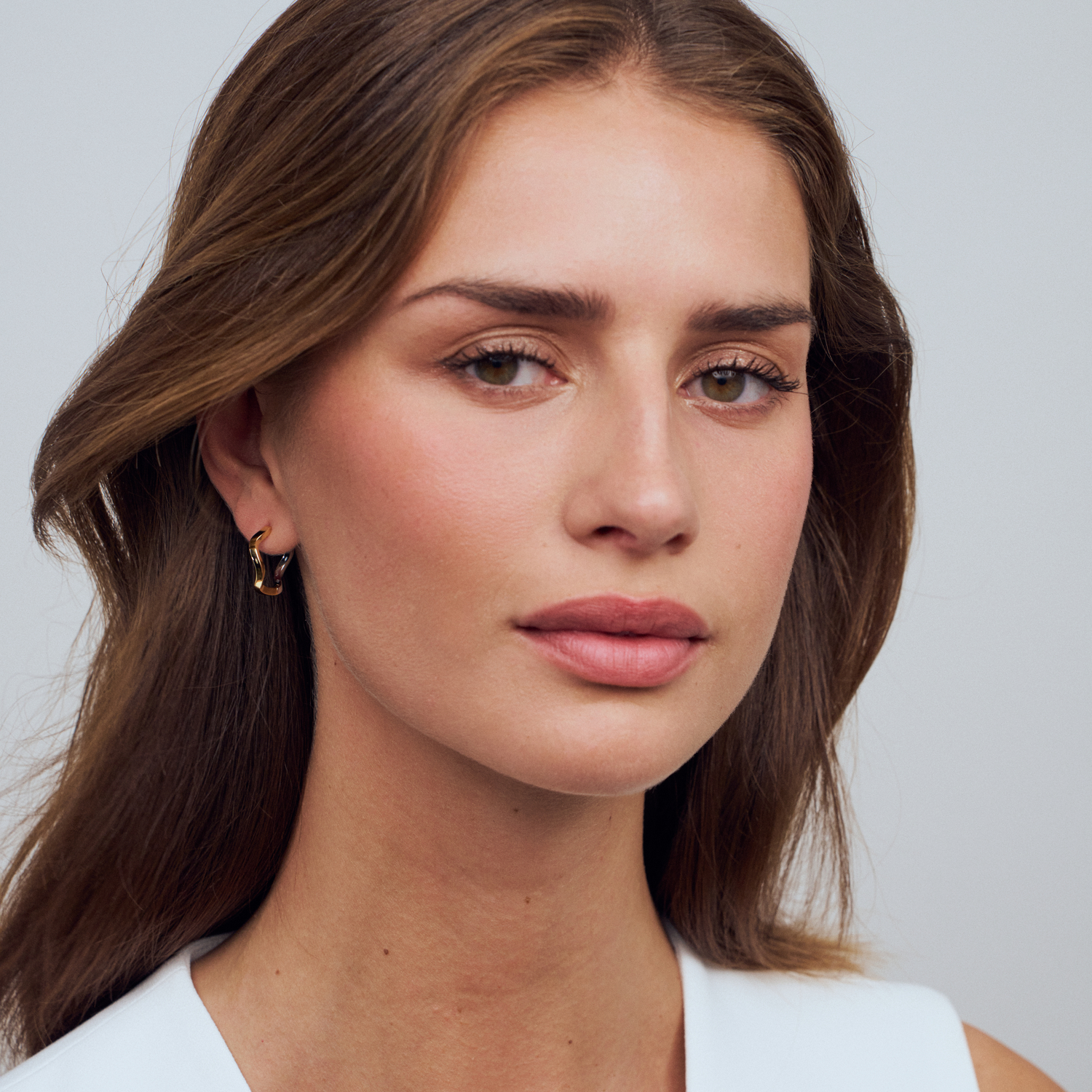 Oorringen Ellera Waves Pianura Grande Bicolor - SJ-E3869-2YG Oorringen Ellera Waves Pianura Grande Bicolor - SJ-E3869-2YG