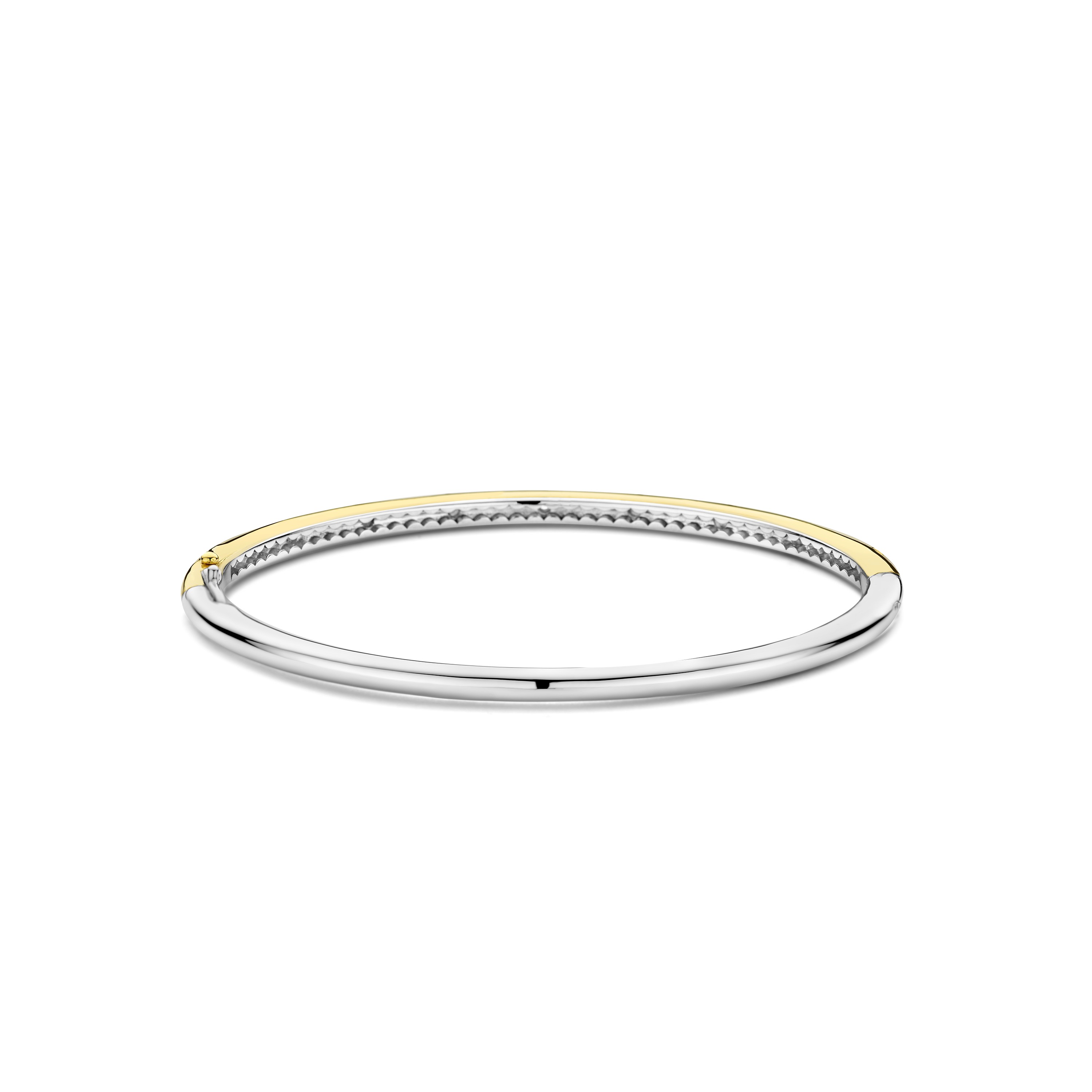 Bangle van gold plated  met zirkonia 23031ZY