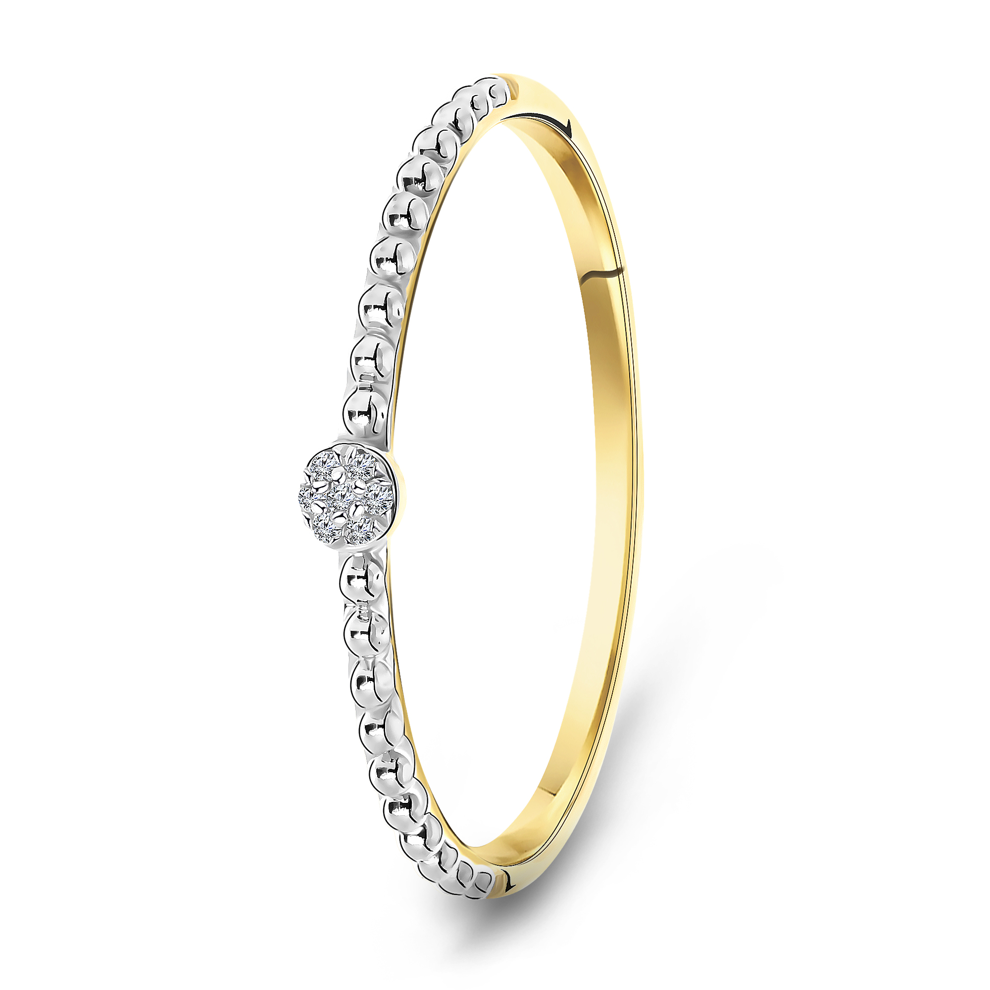 Geelgouden ring met diamant 60357R001