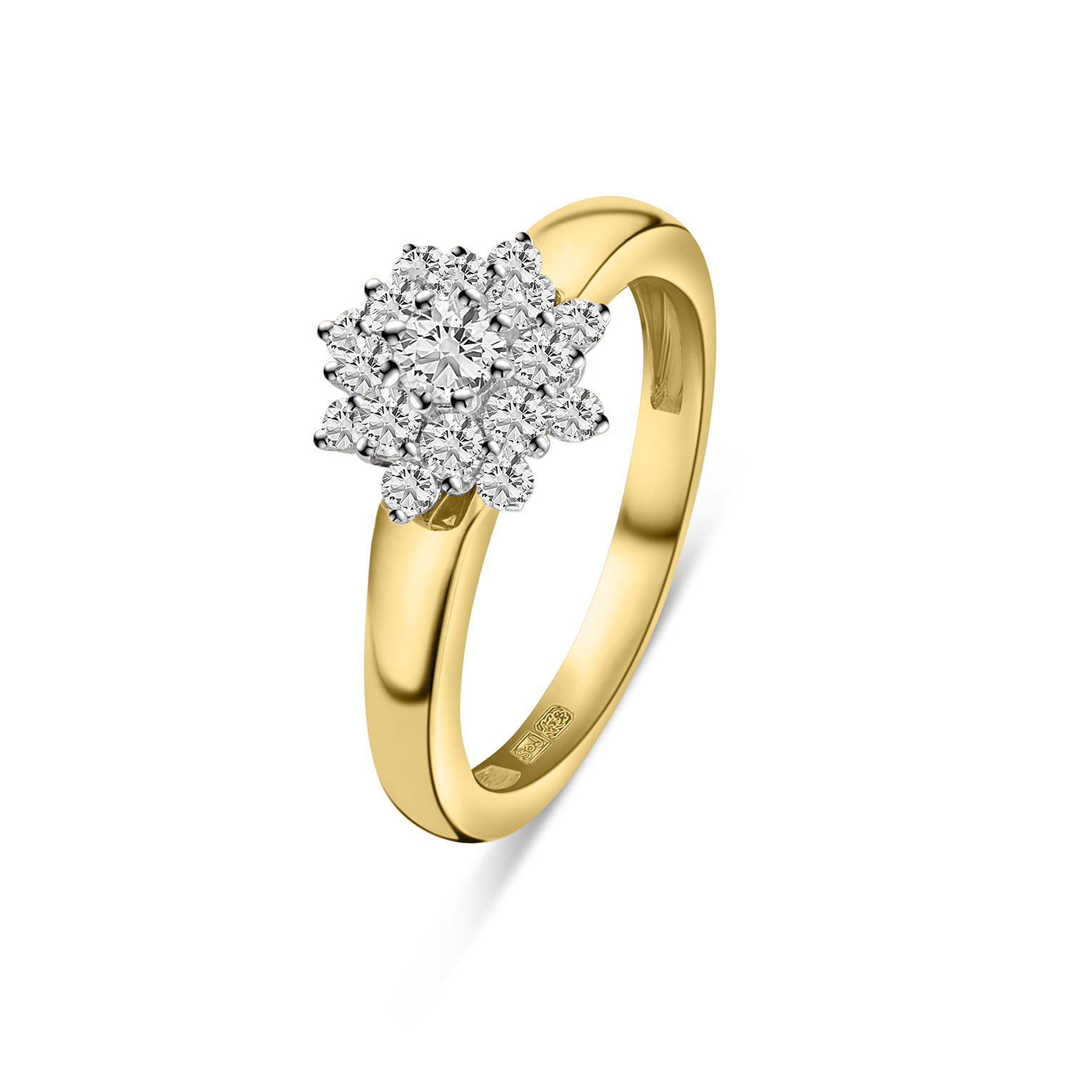 Geelgouden ring met lab grown diamant R404-R41988-LG-Y