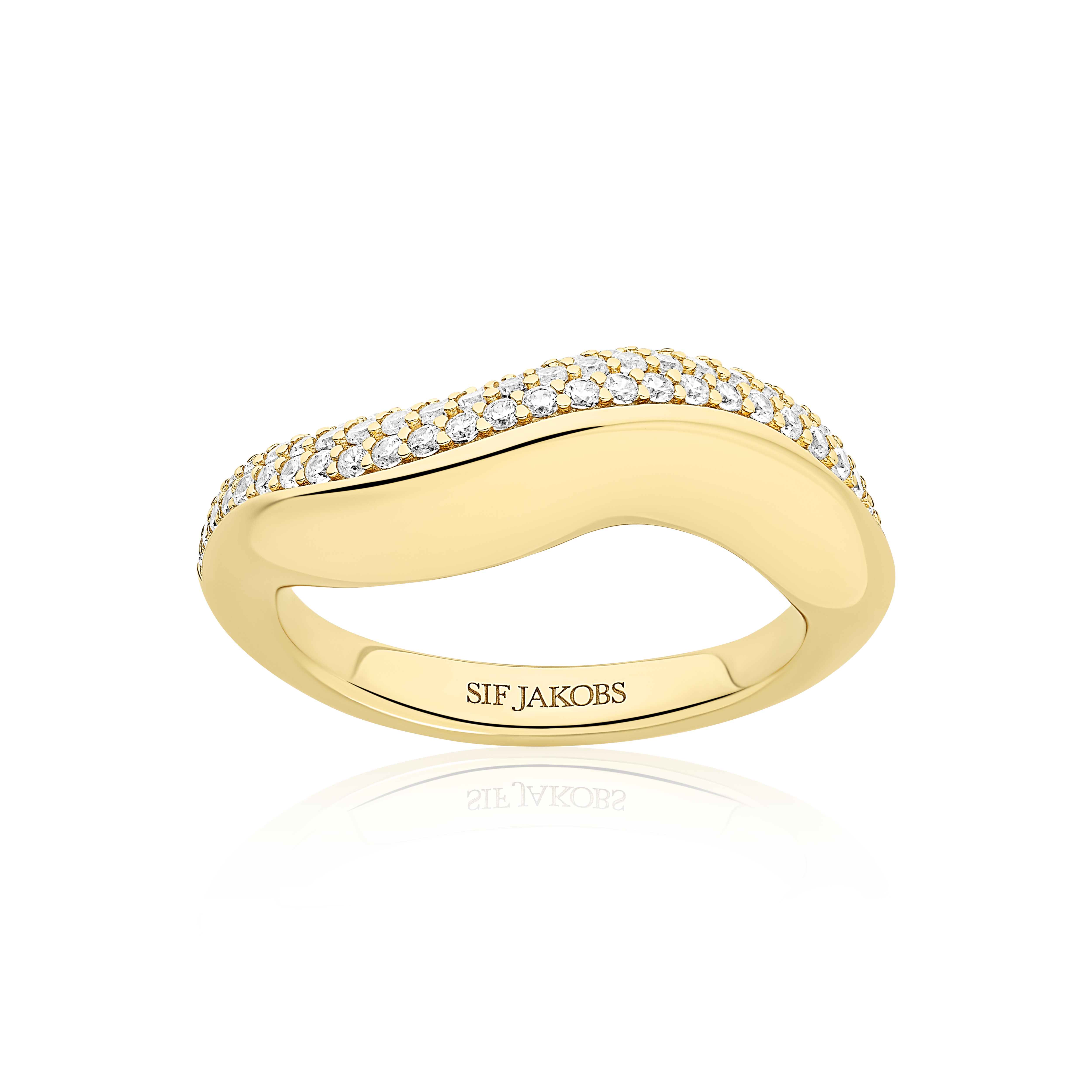 Ring Glorenza gold plated met Zirkonia - SJ-R2483-CZ-YG
