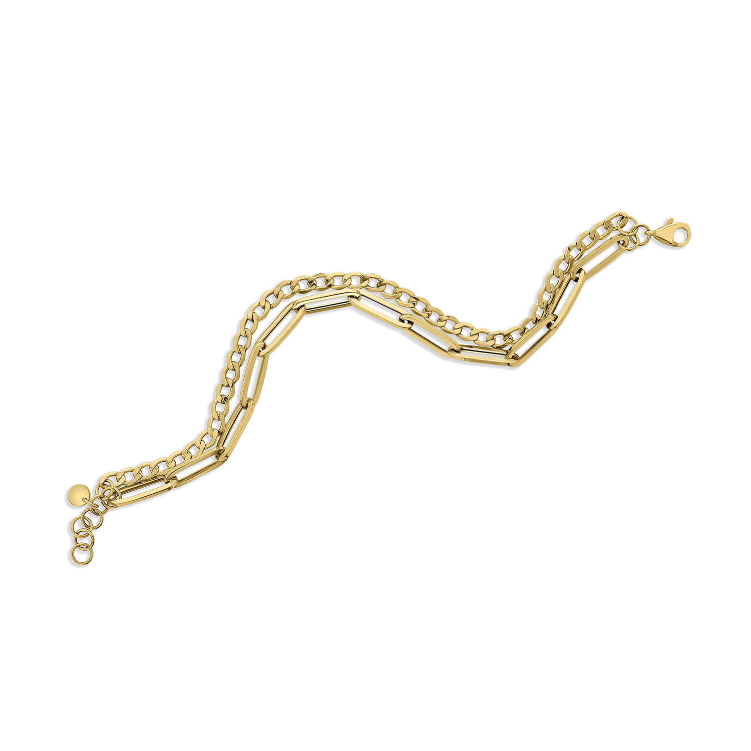 Geelgouden schakelarmband B122-X3HOB12309-Y