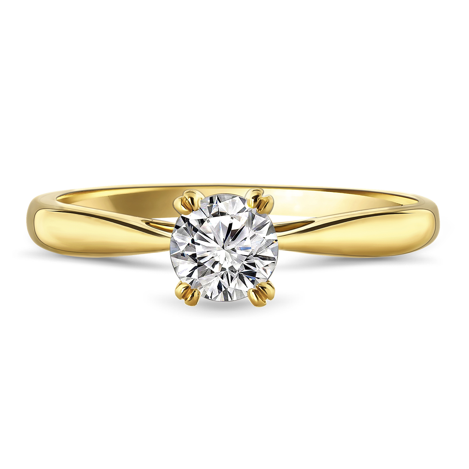 Geelgouden ring met zirkonia R03-59840-Z