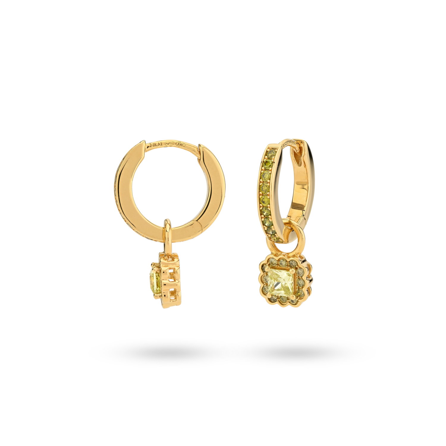 Oorringen van gold plated  met zirkonia 42467Y