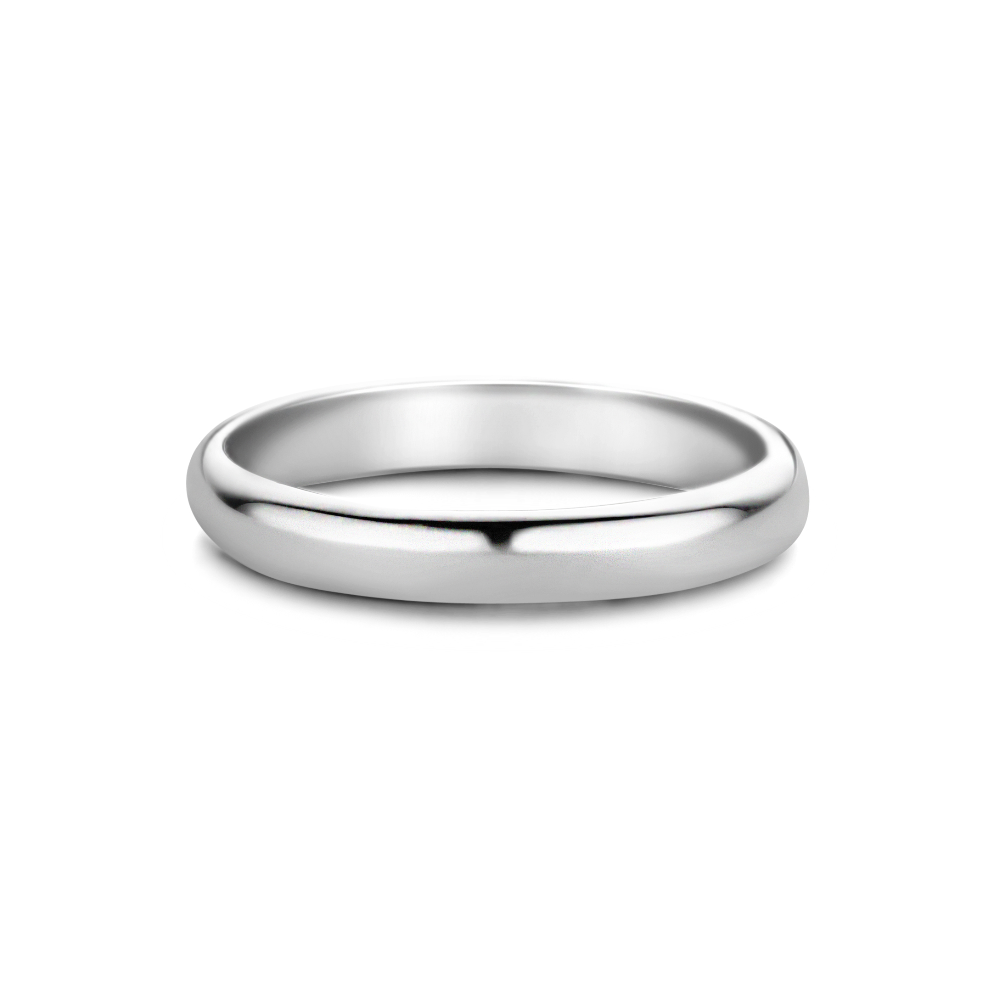 Sterling Zilveren solide ring met een dikte van 3mm