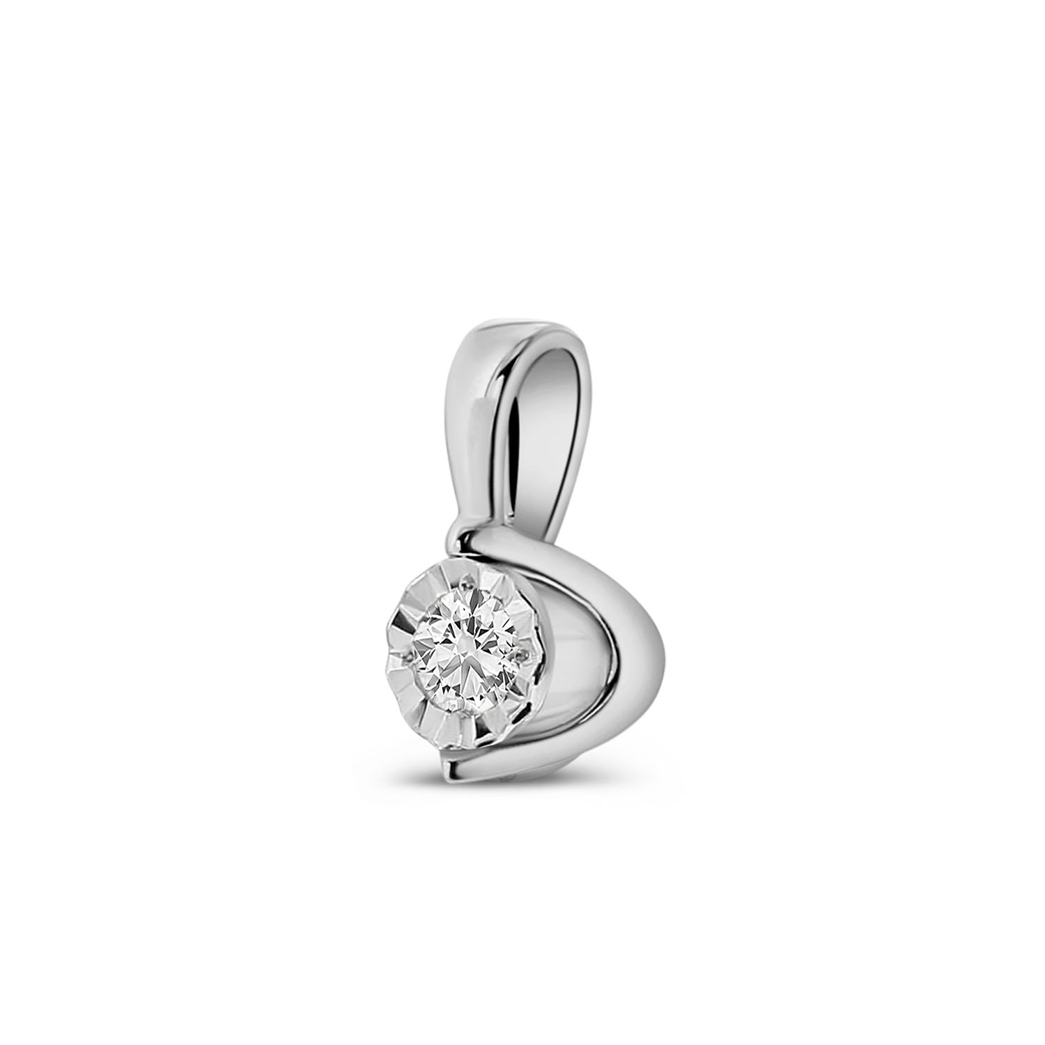 Witgouden hanger met diamant P766-PL33623-W