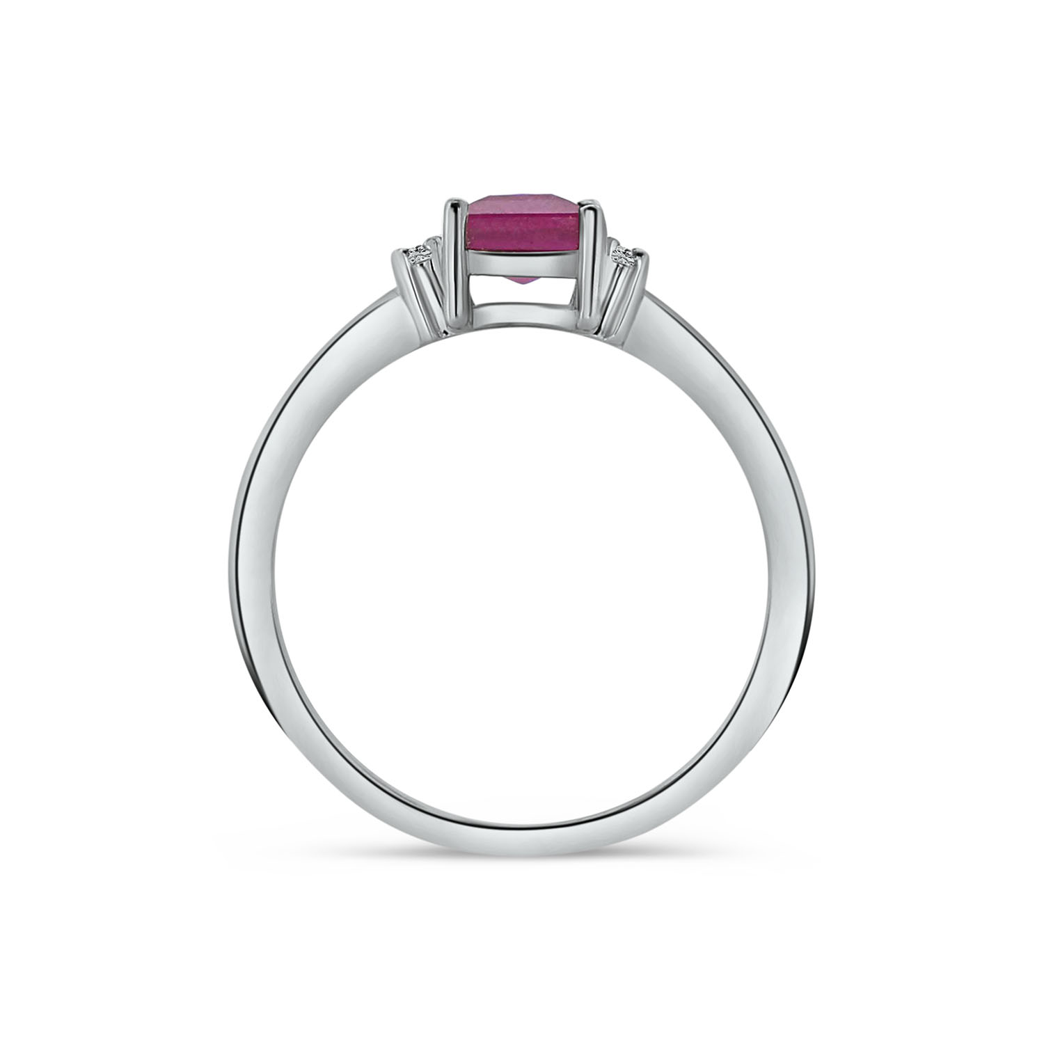 Ring met Robijn en Lab Grown Diamant - SET638-R