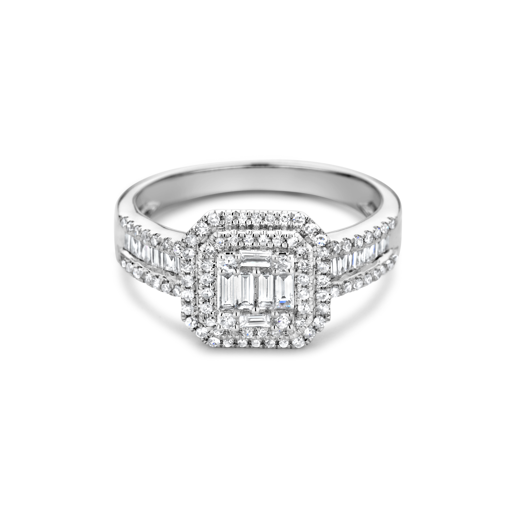 Witgouden ring met diamant 127125AQXD-R17-W