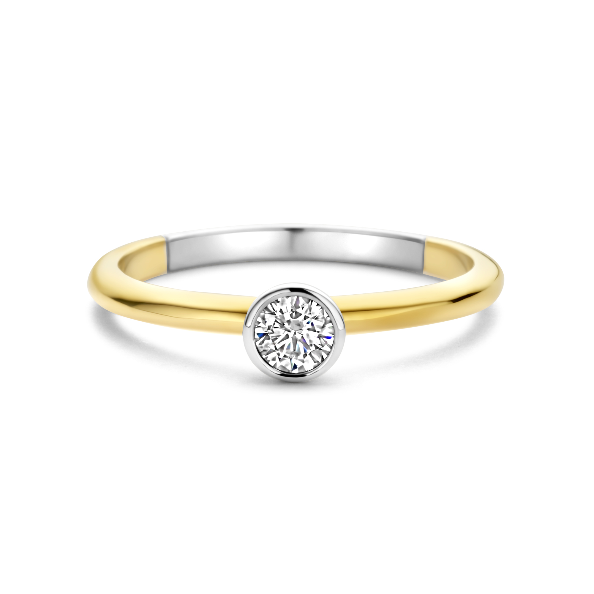 Ring van gold plated  met zirkonia SRMR7020YW