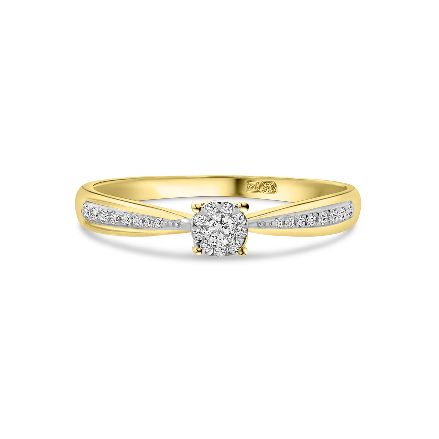 Geelgouden ring met diamanten R092-61524R001-YW
