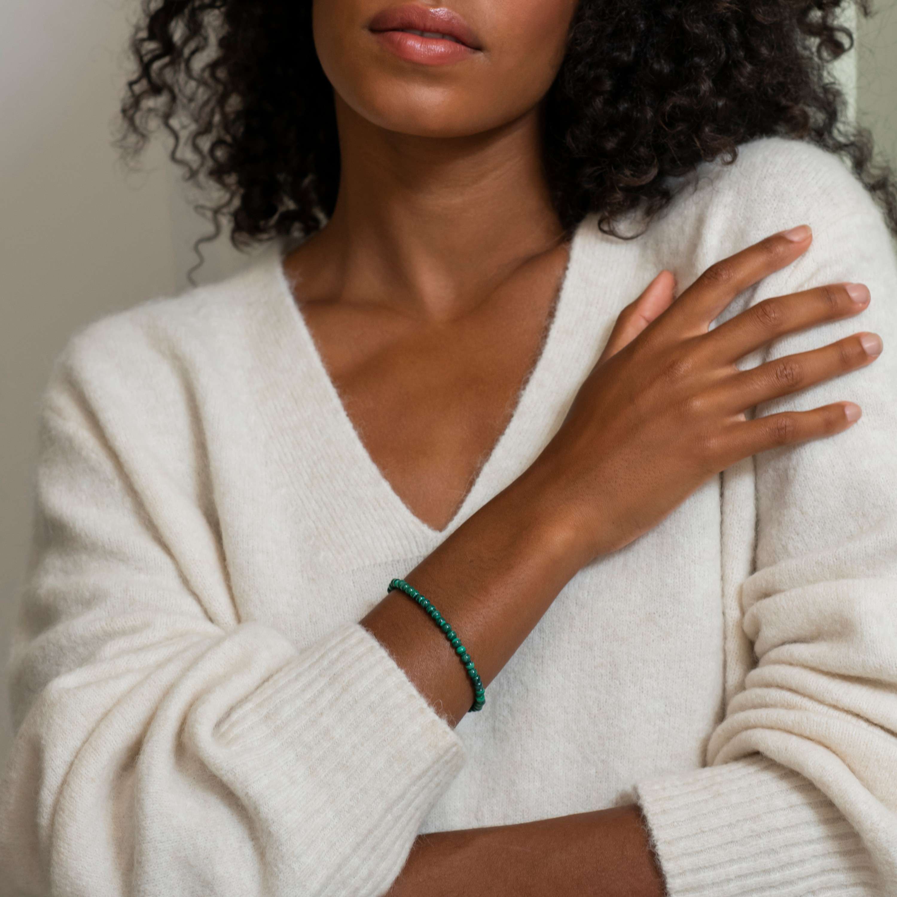 Sterling Zilveren armband met malachiet 2908MA