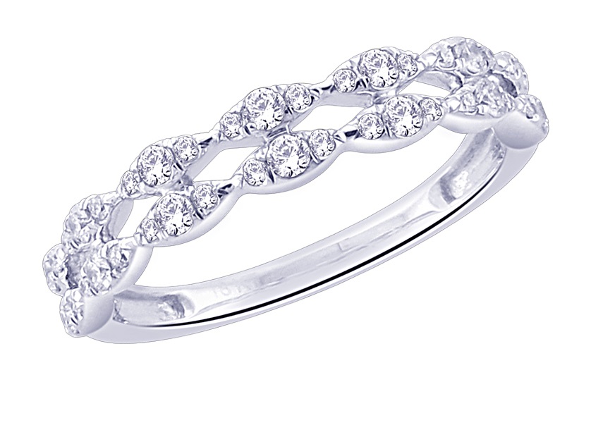 Witgouden ring met diamant CR6264