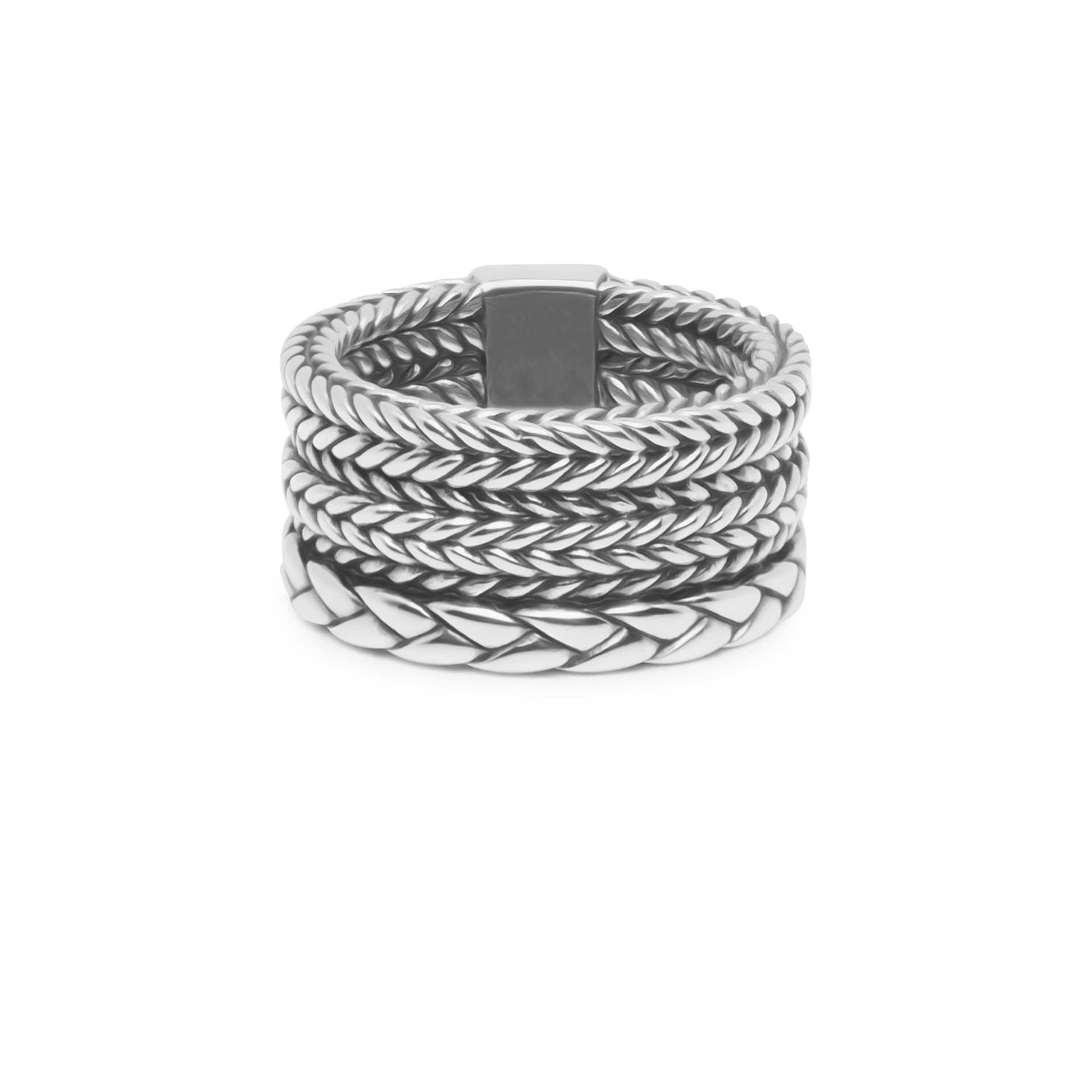 Ring Triple Mini van sterling zilver 615