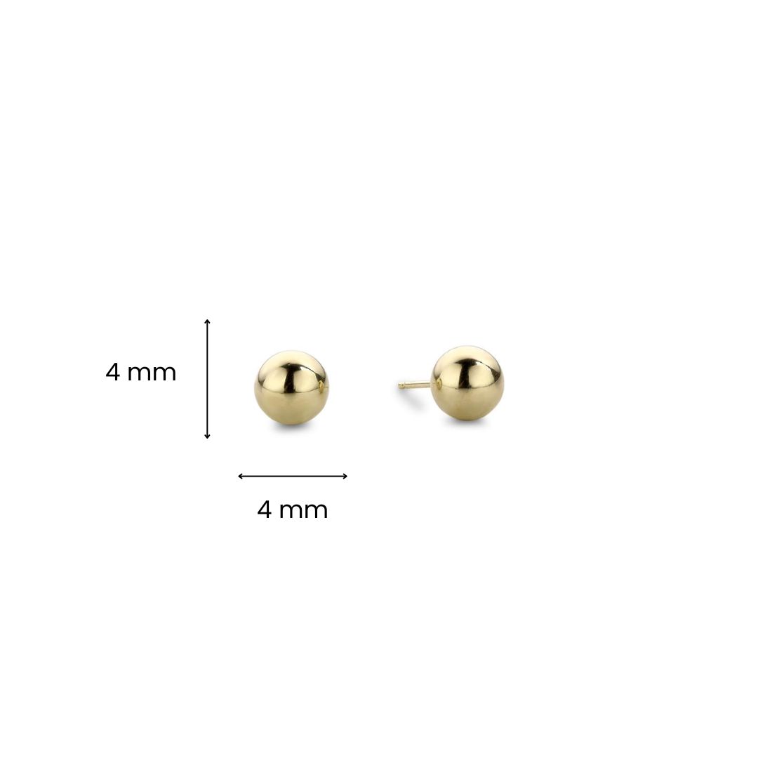 Gouden oorknoppen E122-X3STSE0004MM-Y