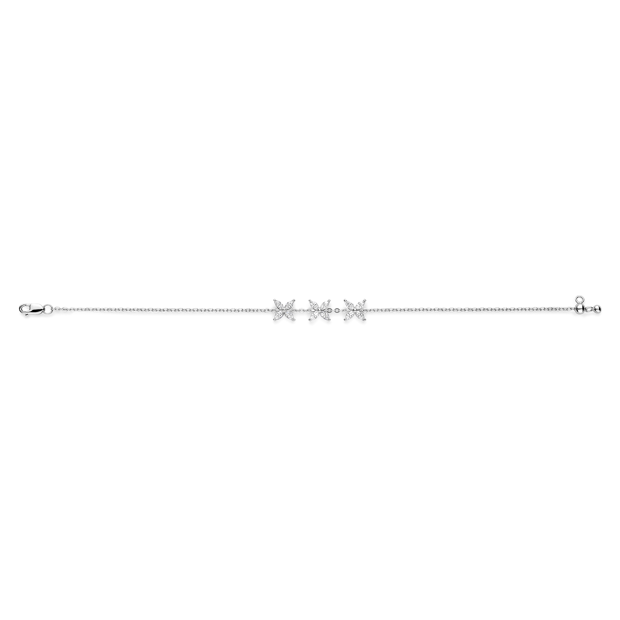 Armband Bloem sterling zilver - SGB18304W Armband Bloem sterling zilver - SGB18304W