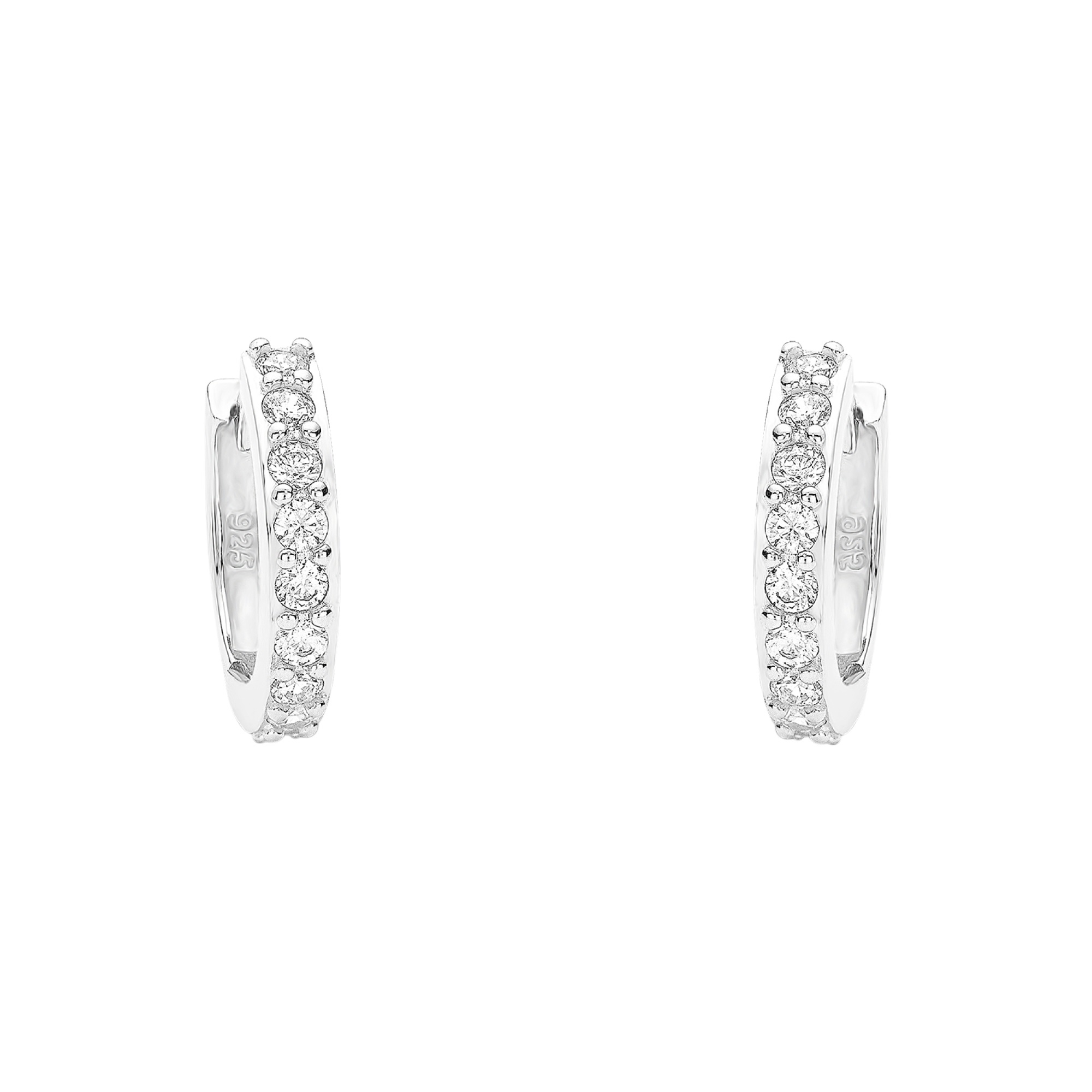 Oorringen van sterling zilver met zirkonia 9059249
