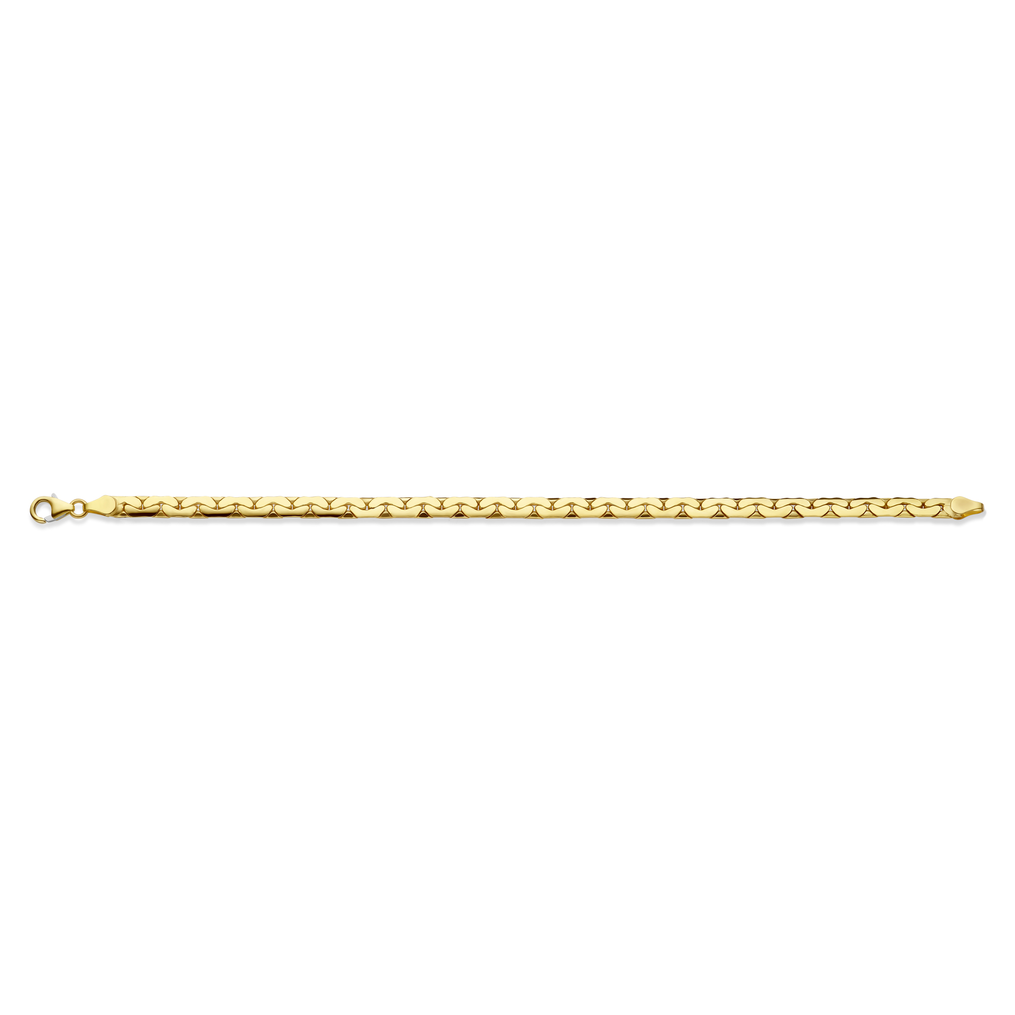 Schakelarmband van goud met zilveren kern 5 mm - 40-LUN050-Y