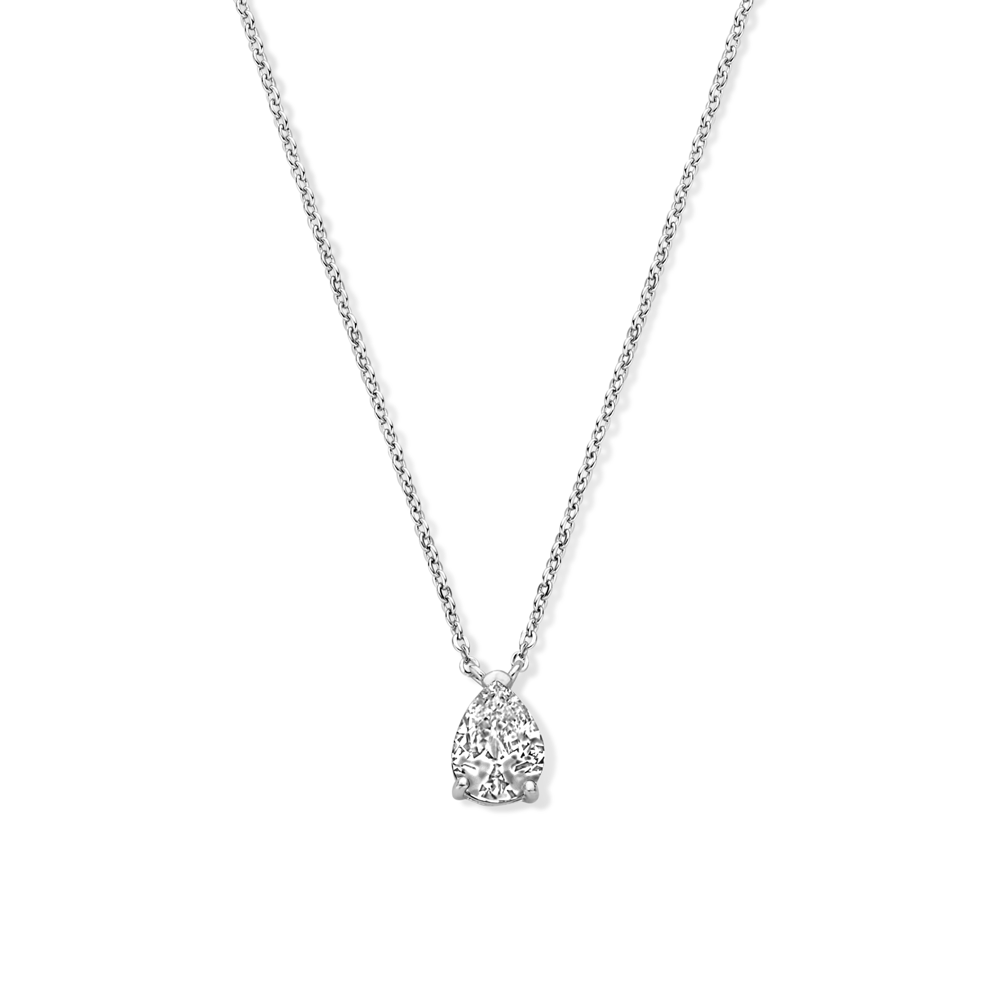 Zilveren tennisketting met zirkonia 3 mm breed - Lengte 43 cm Zilveren tennisketting met zirkonia 3 mm breed - Lengte 43 cm