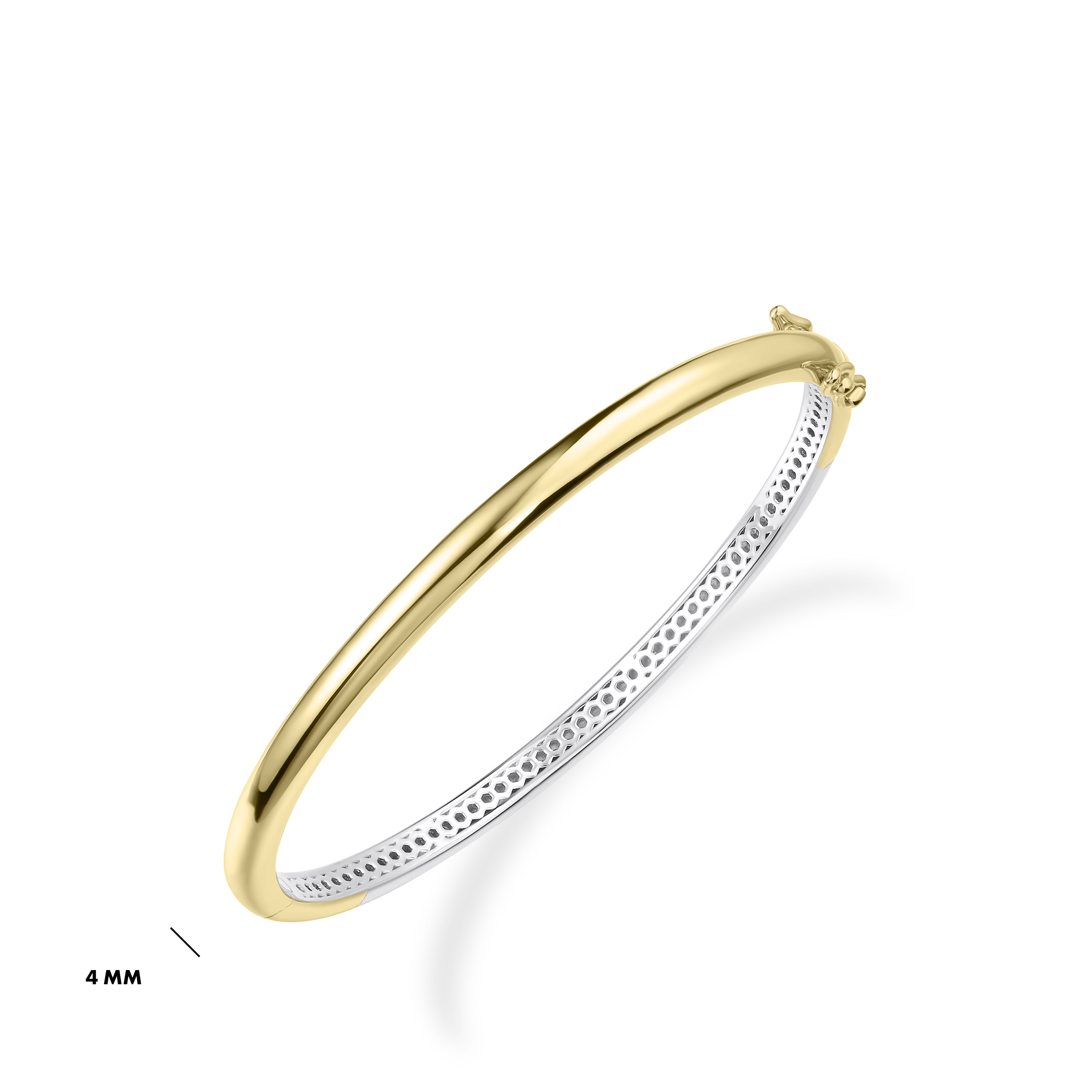 Bangle van gold plated  4 mm SBA4Y60