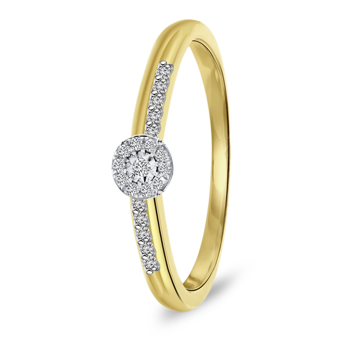 Geelgouden ring met diamant 46701R020