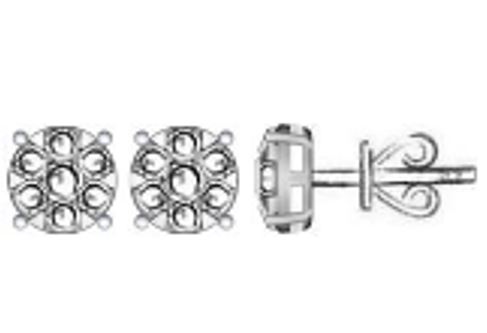 Witgouden oorknoppen met diamanten E480-ER010305ADI-W