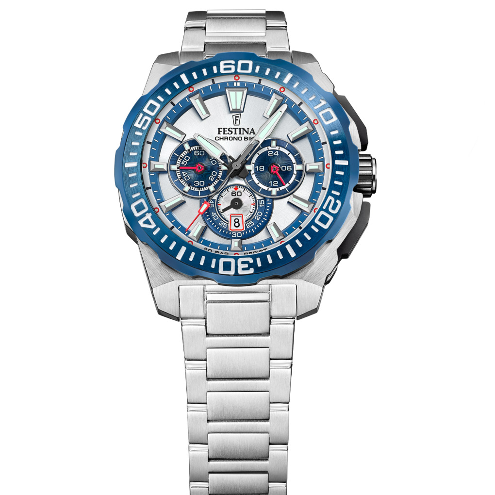 Herenhorloge Chrono Bike Light Blue - F20724-1