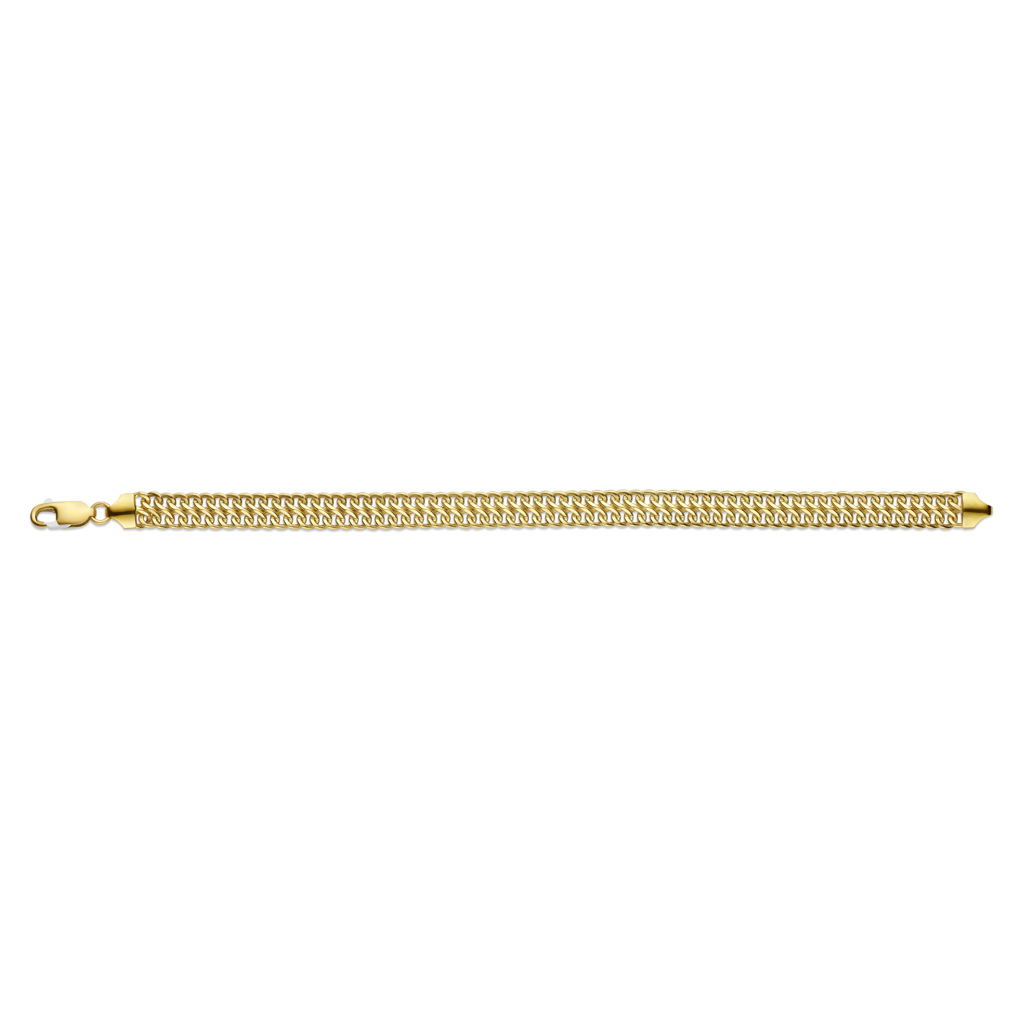 Schakelarmband van goud met zilveren kern 8 mm - 40-DG08-Y