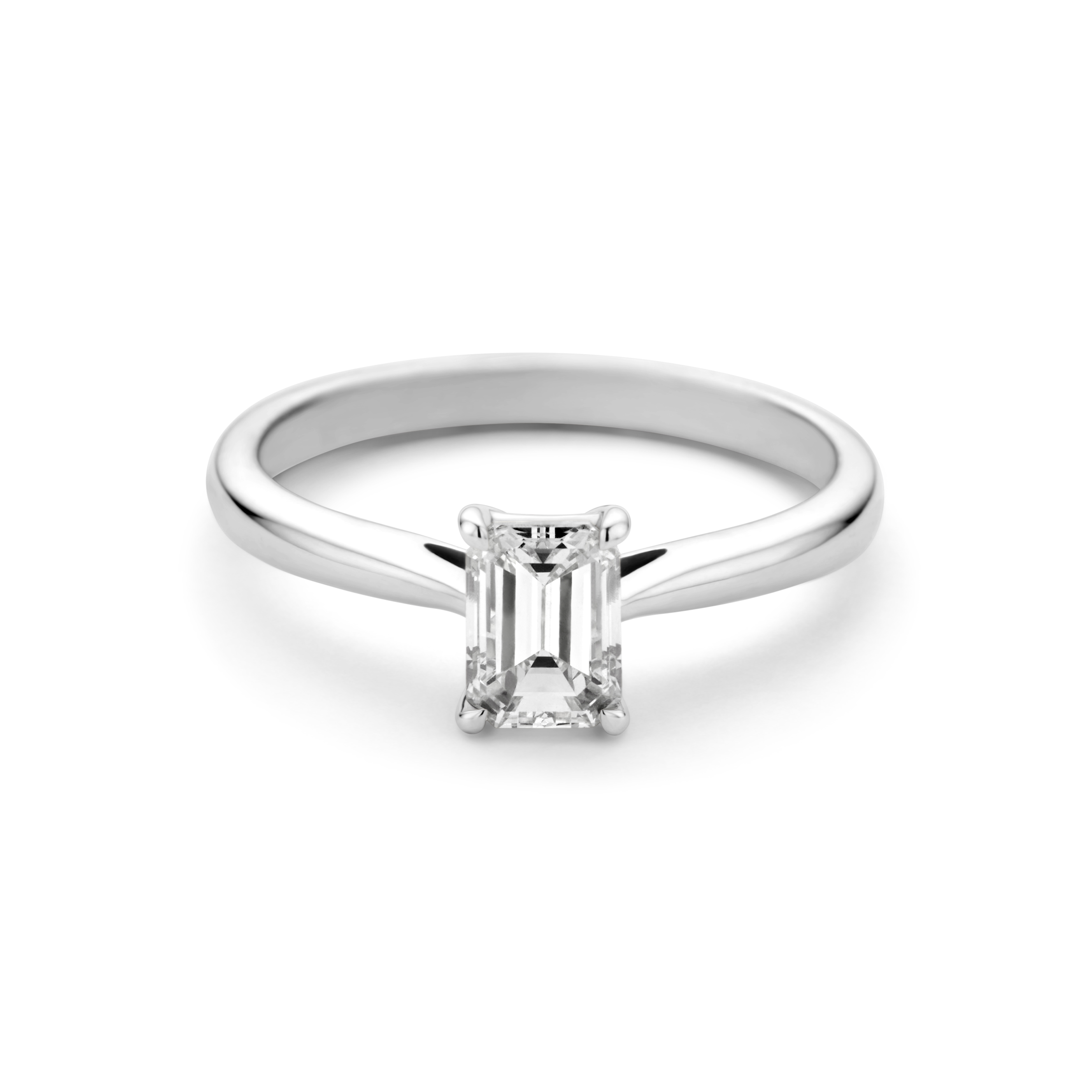 Witgouden ring met lab grown diamond