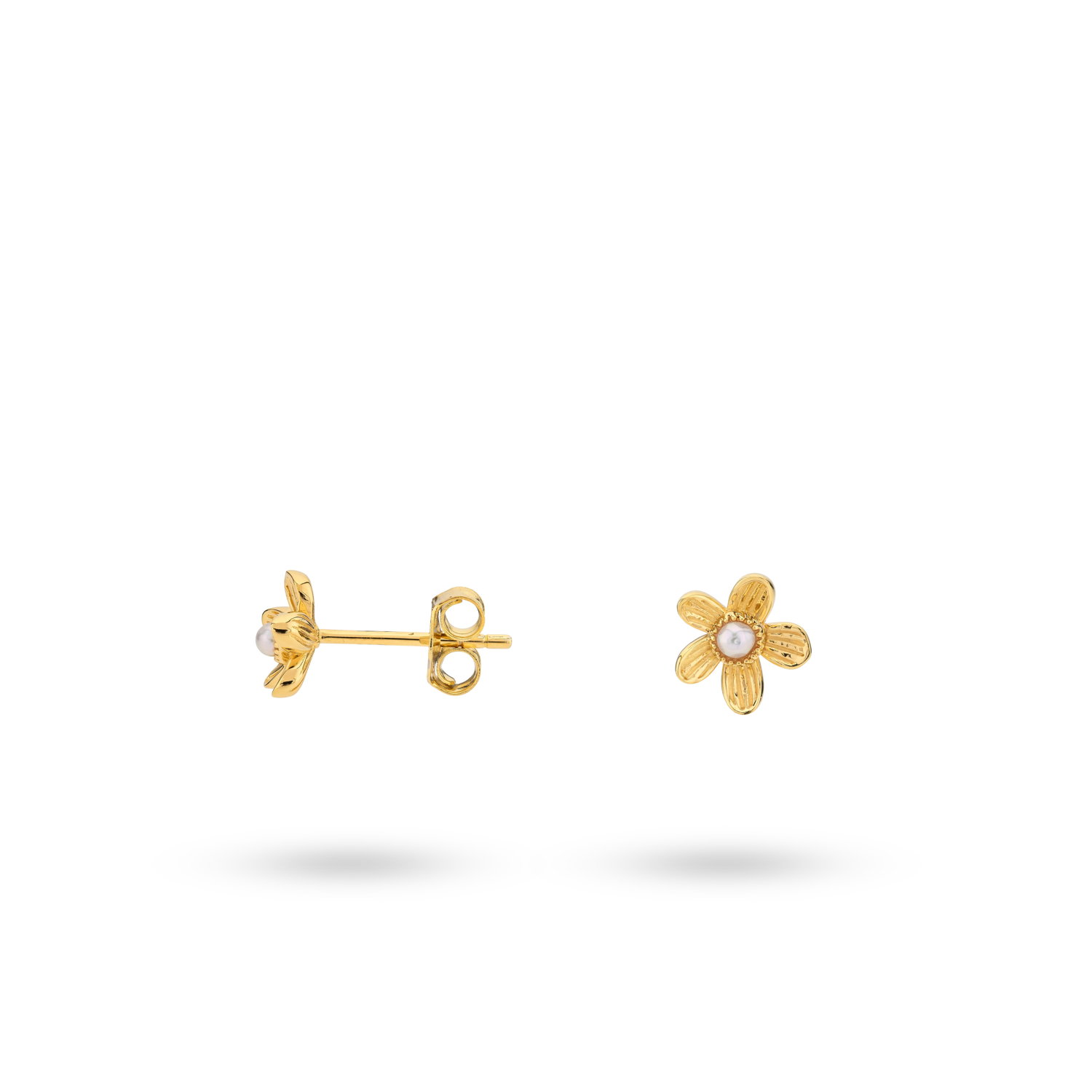 Oorknoppen van gold plated  met parel 42464Y