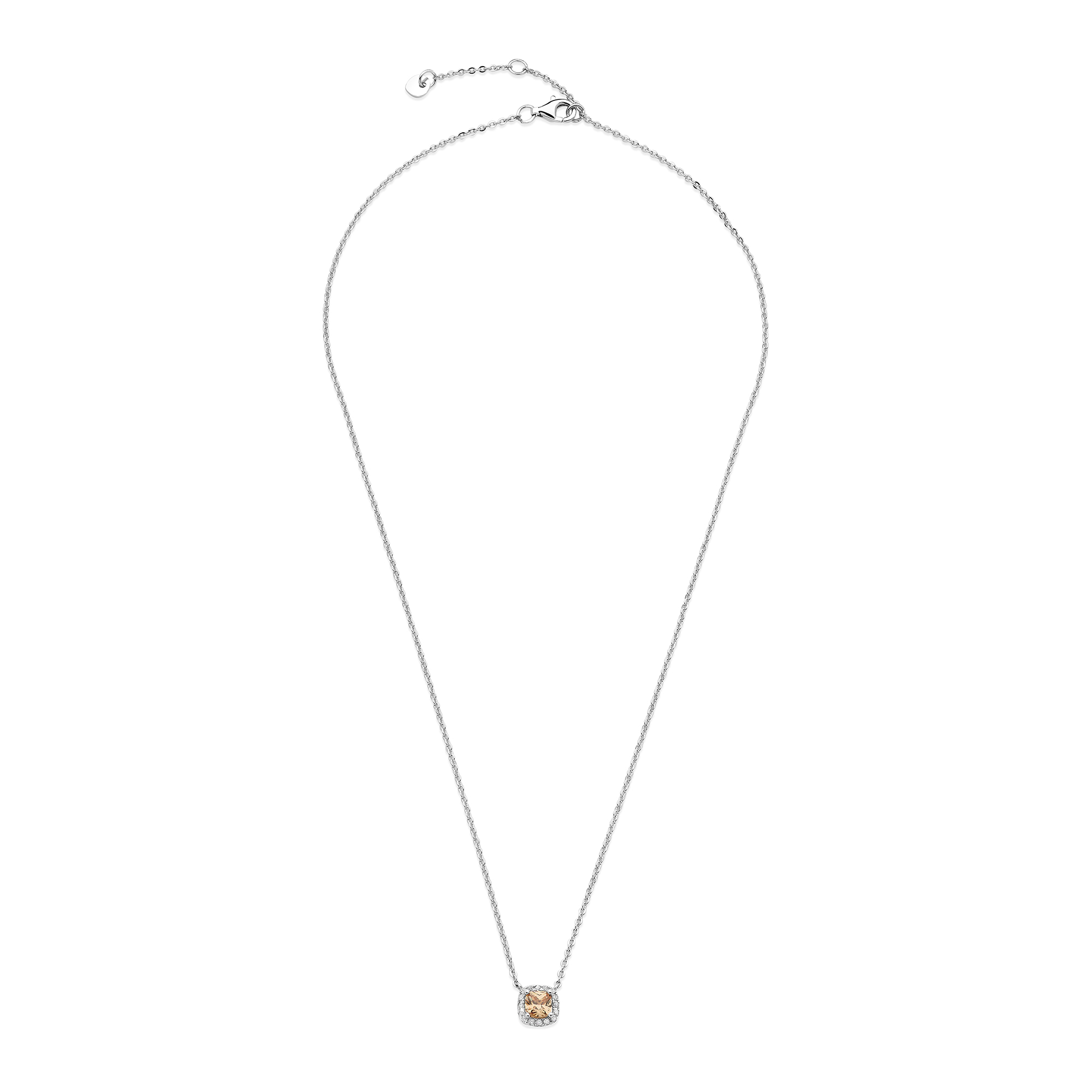 Ketting sterling zilver met Champagne Zirkonia - RGC122991C