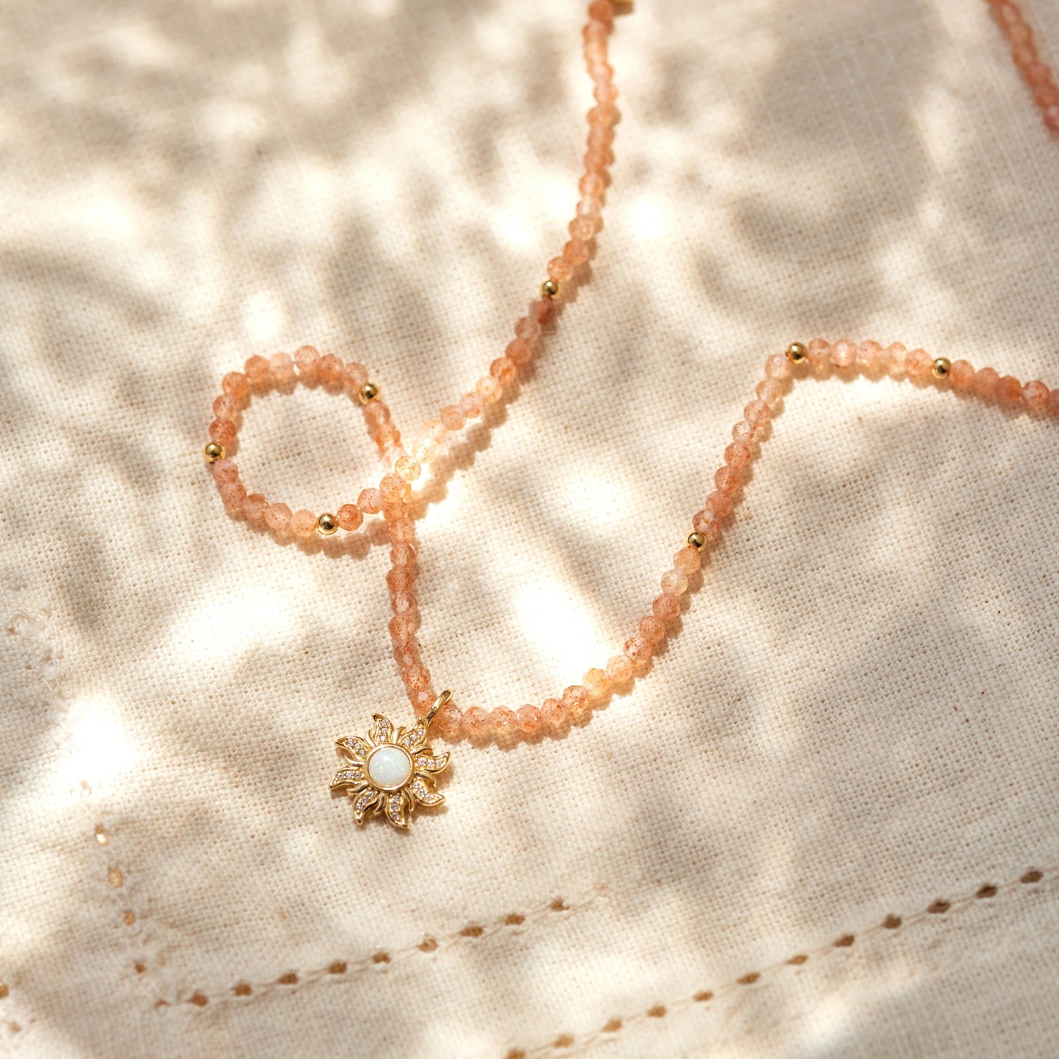 Kralenketting Sun Stone - FJF0010052YSS