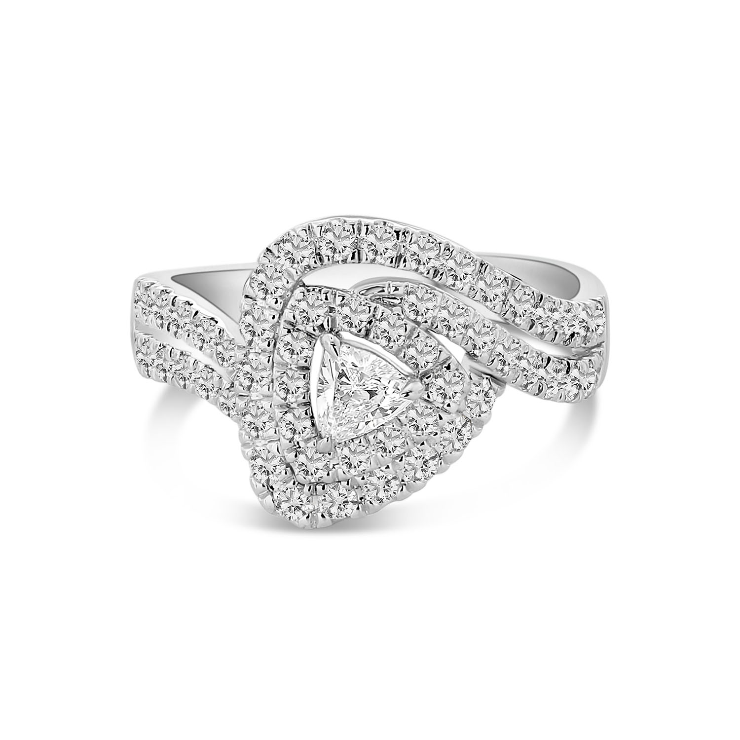 Witgouden Ring met Peervormige Lab Grown Diamant – R480-MLN-0722-FLG-W