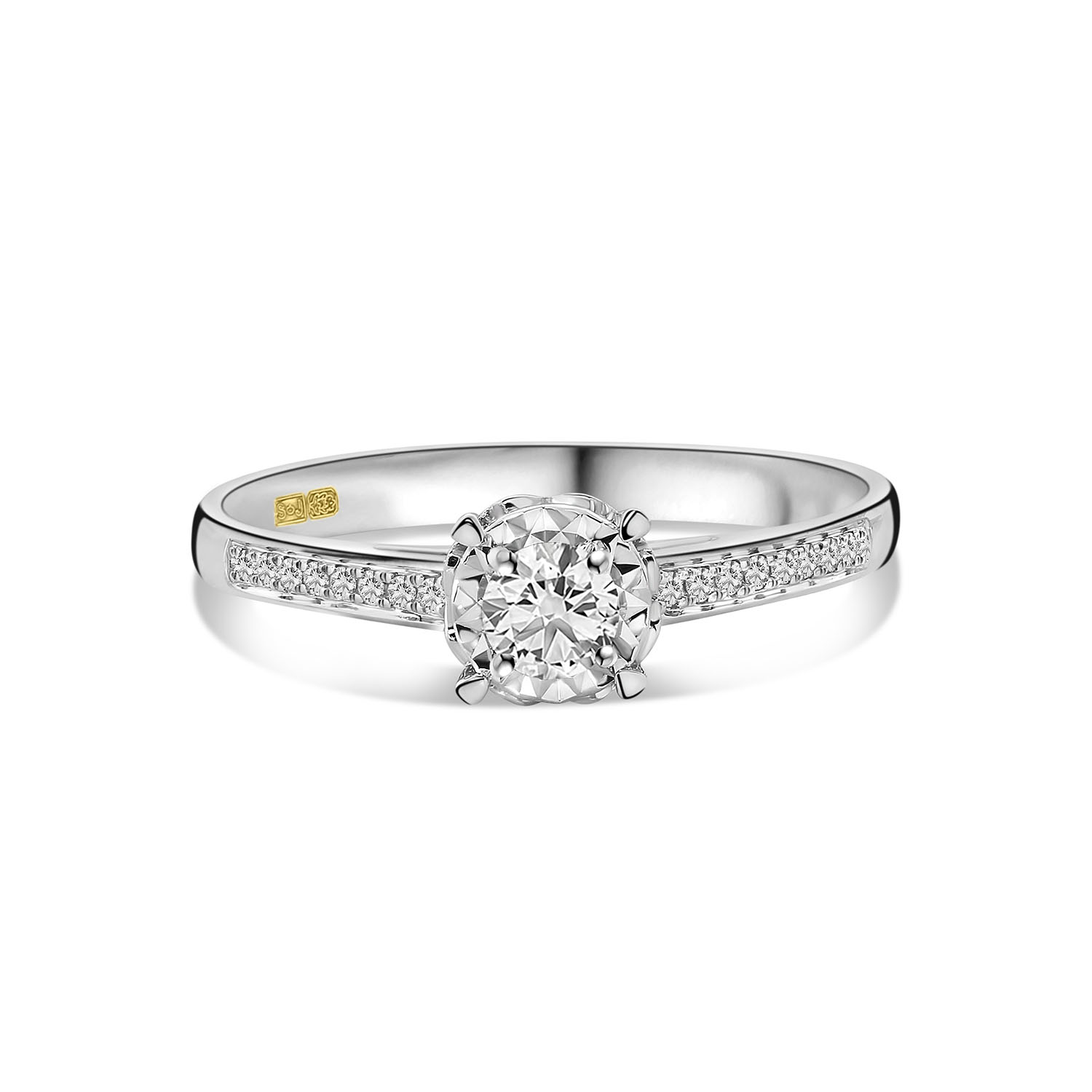 Witgouden ring met diamanten R480-RCB61015ADI-5.5-W