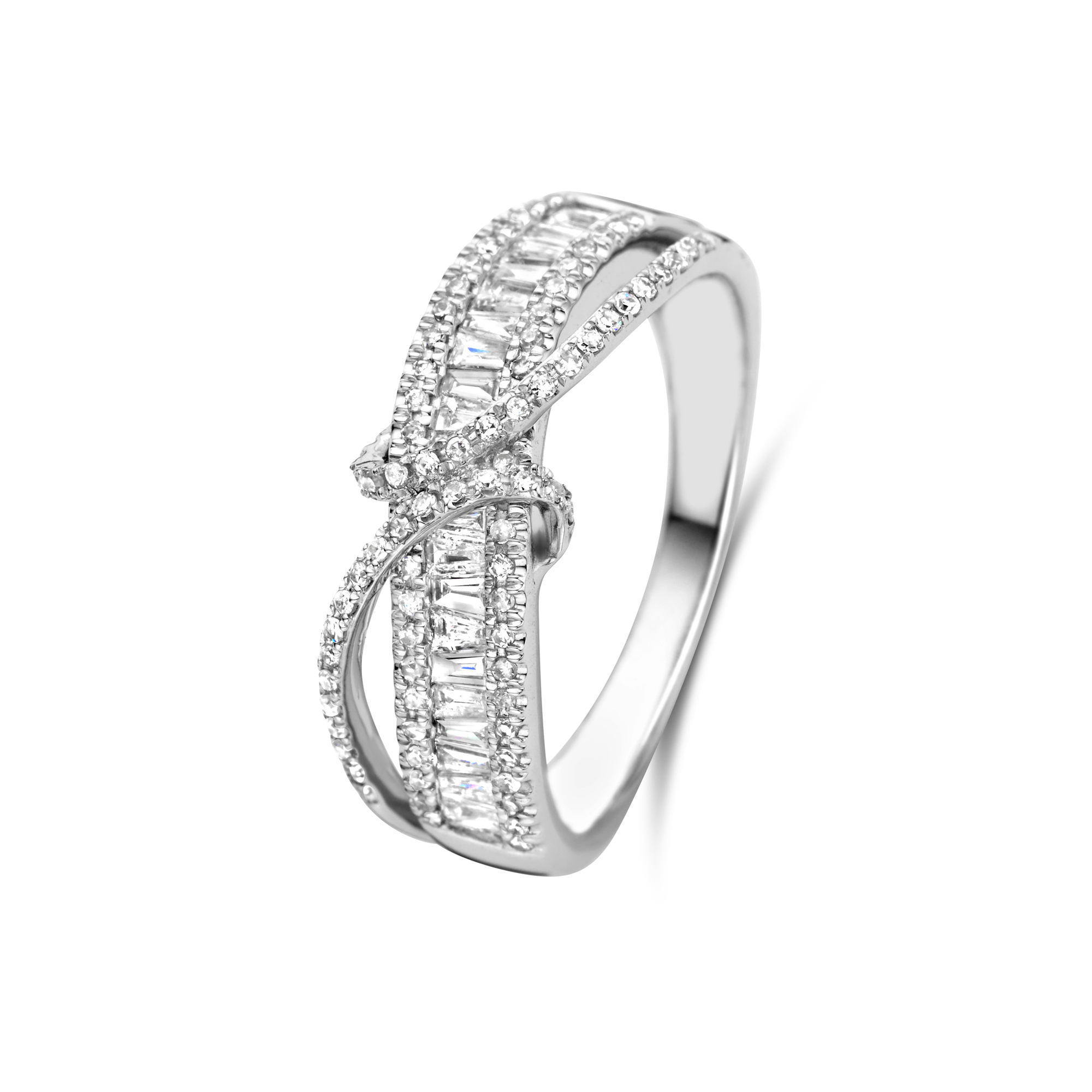 Witgouden ring met diamant RR120073ADI-81-W