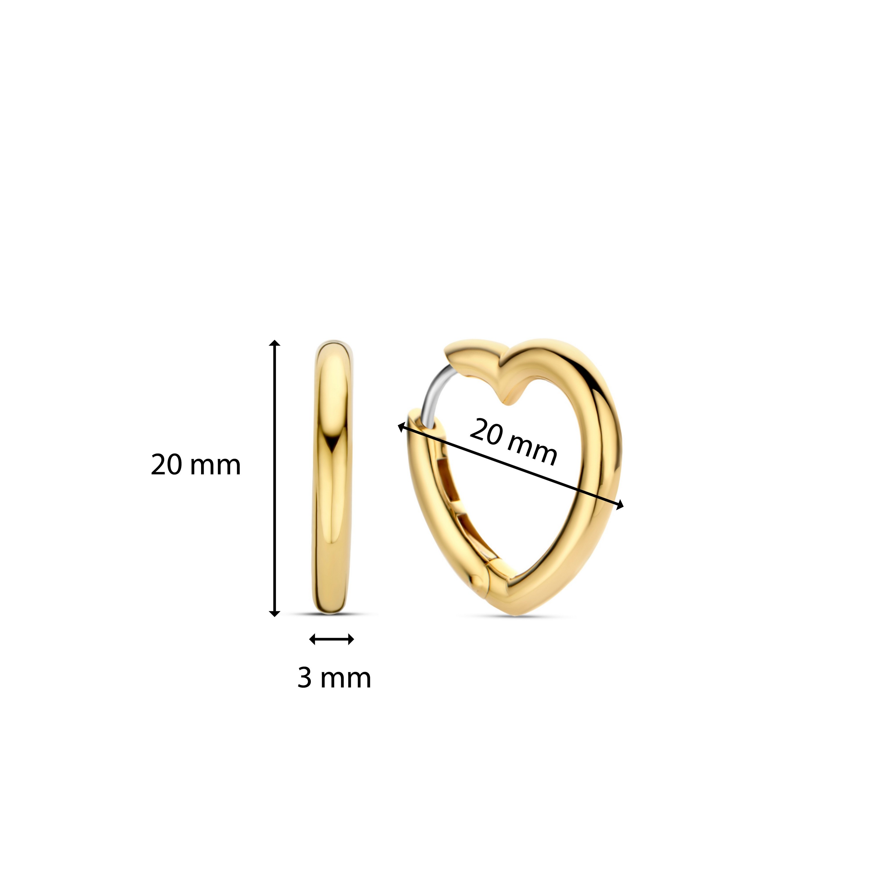 Oorringen van gold plated Hart vorm - 7917SY