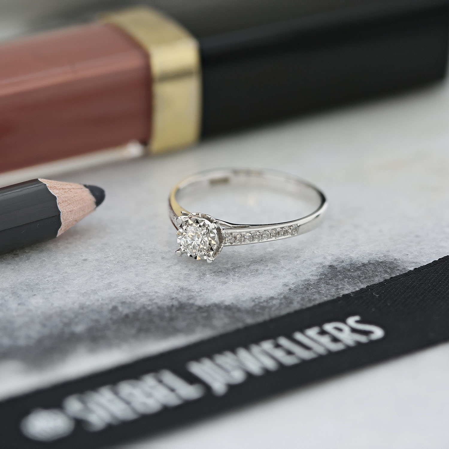 Witgouden ring met diamanten R480-RCB61015ADI-5.5-W