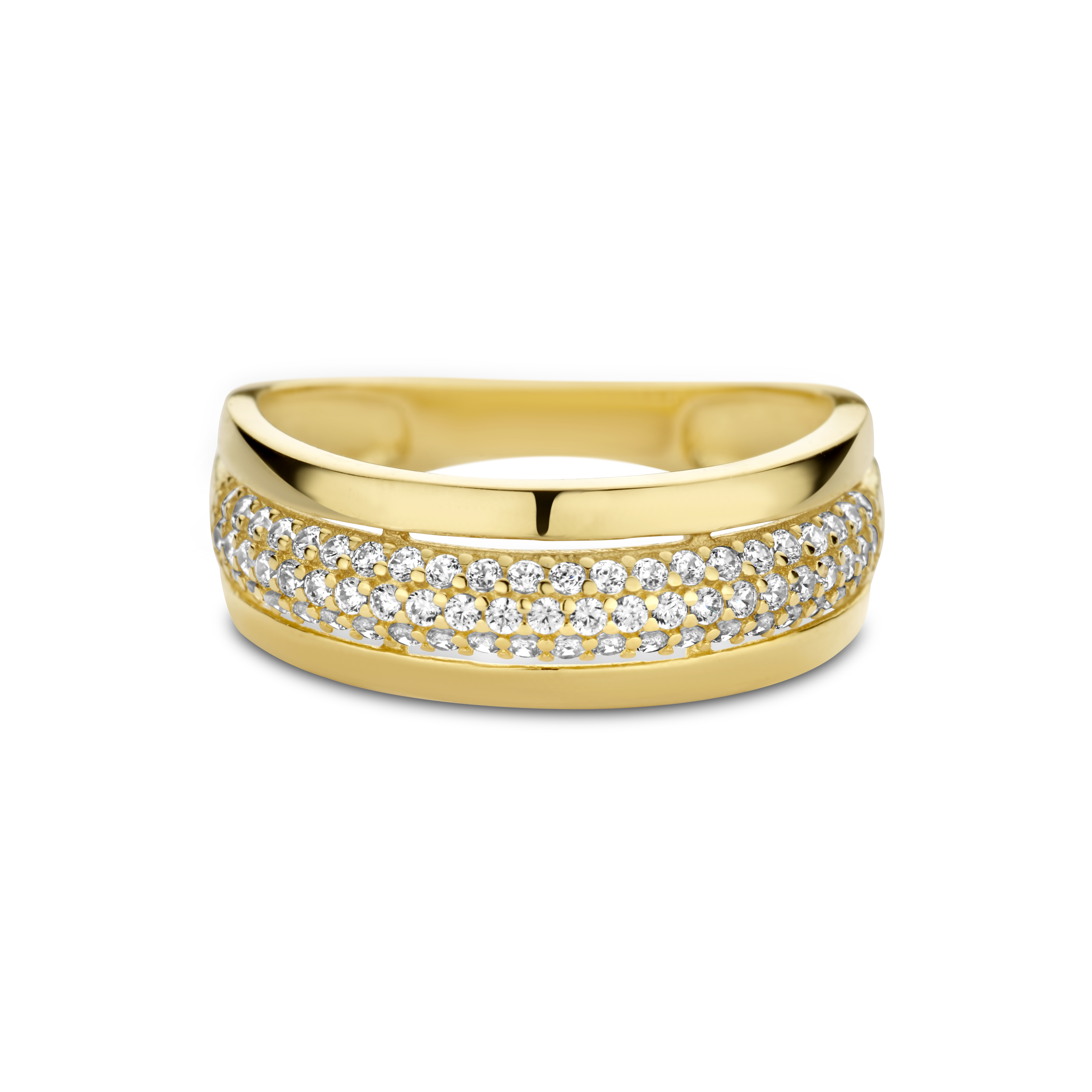 Geelgouden ring met zirkonia R122-X7-X7ZR200692-Y