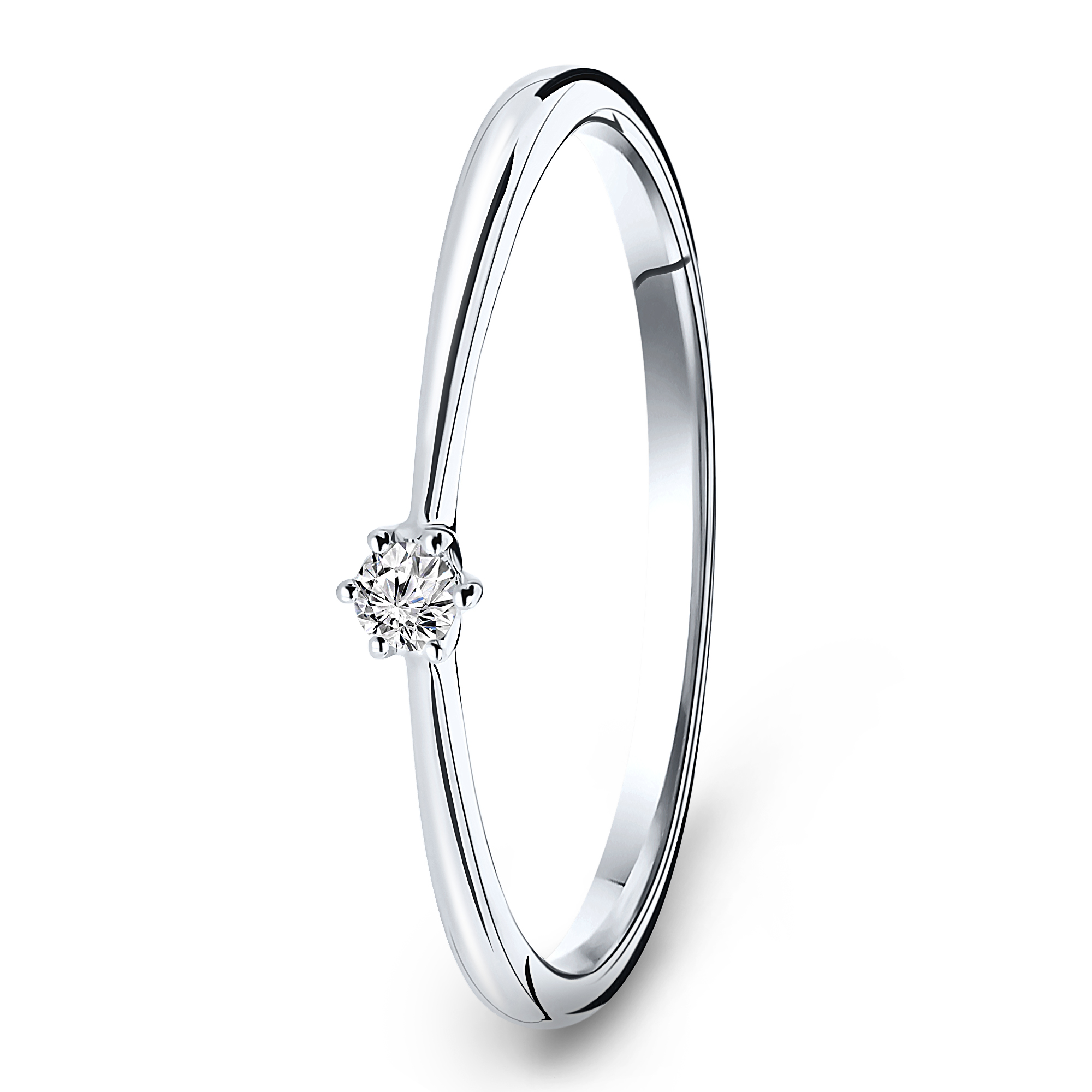 Witgouden diamanten solitair ring 42119597