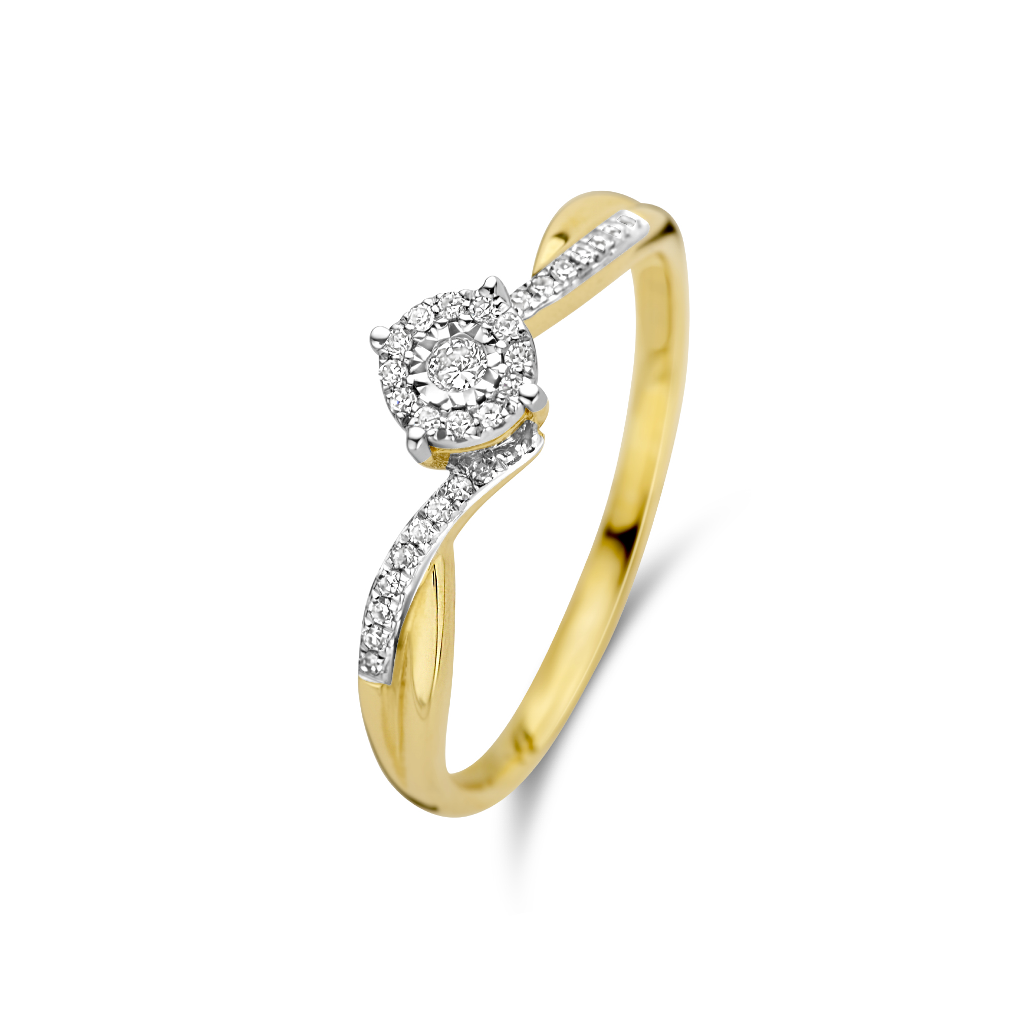Geelgouden ring met diamanten R092-59056R009-YW