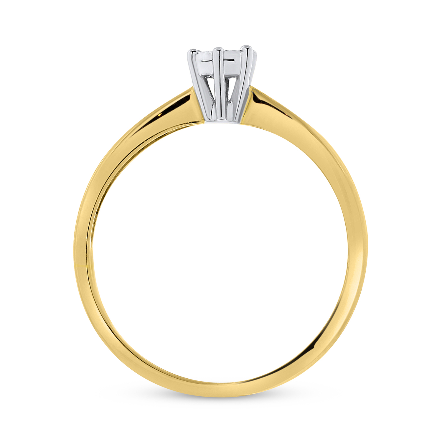 Geelgouden dames ring met diamant 42516300
