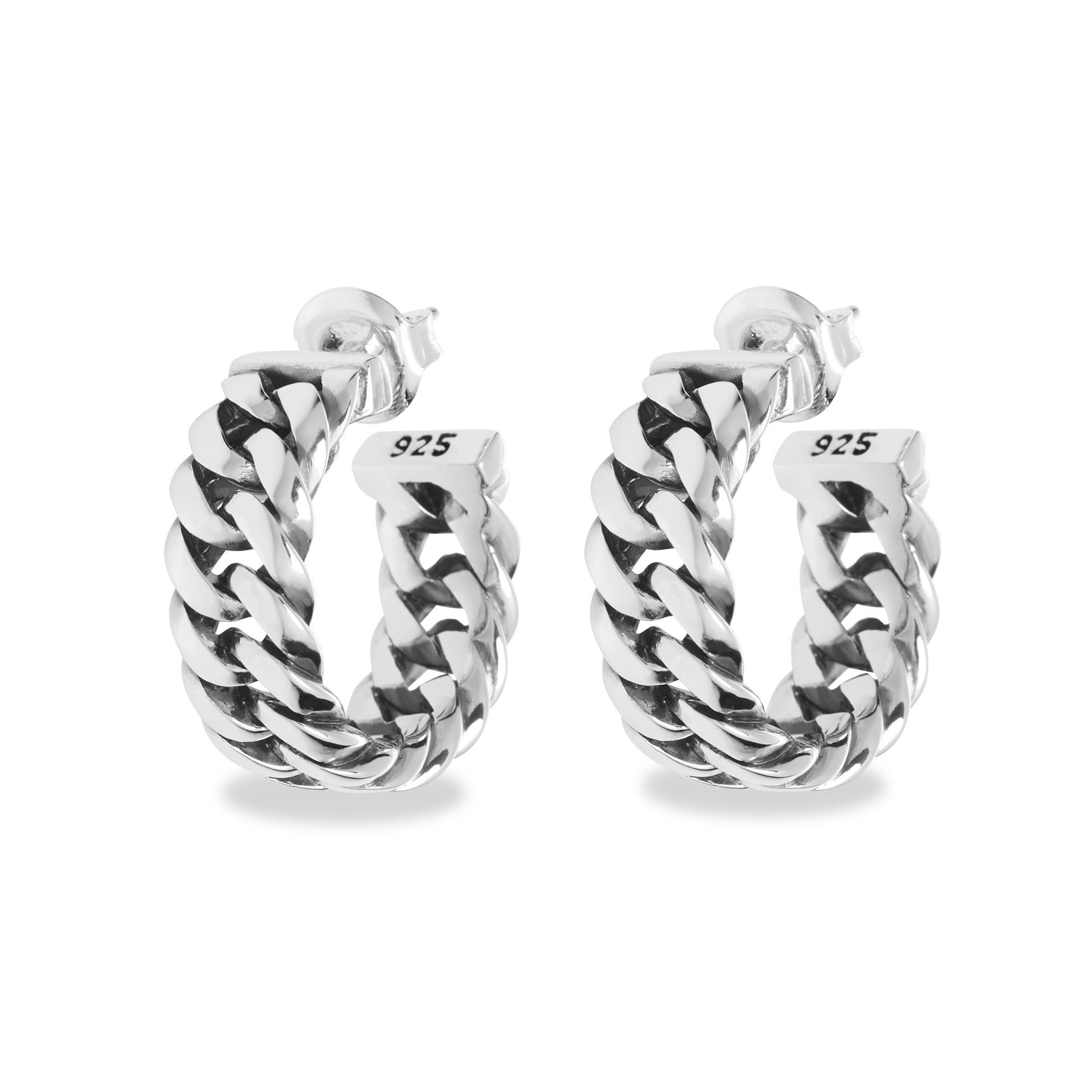 Oorbellen Chain van sterling zilver 432