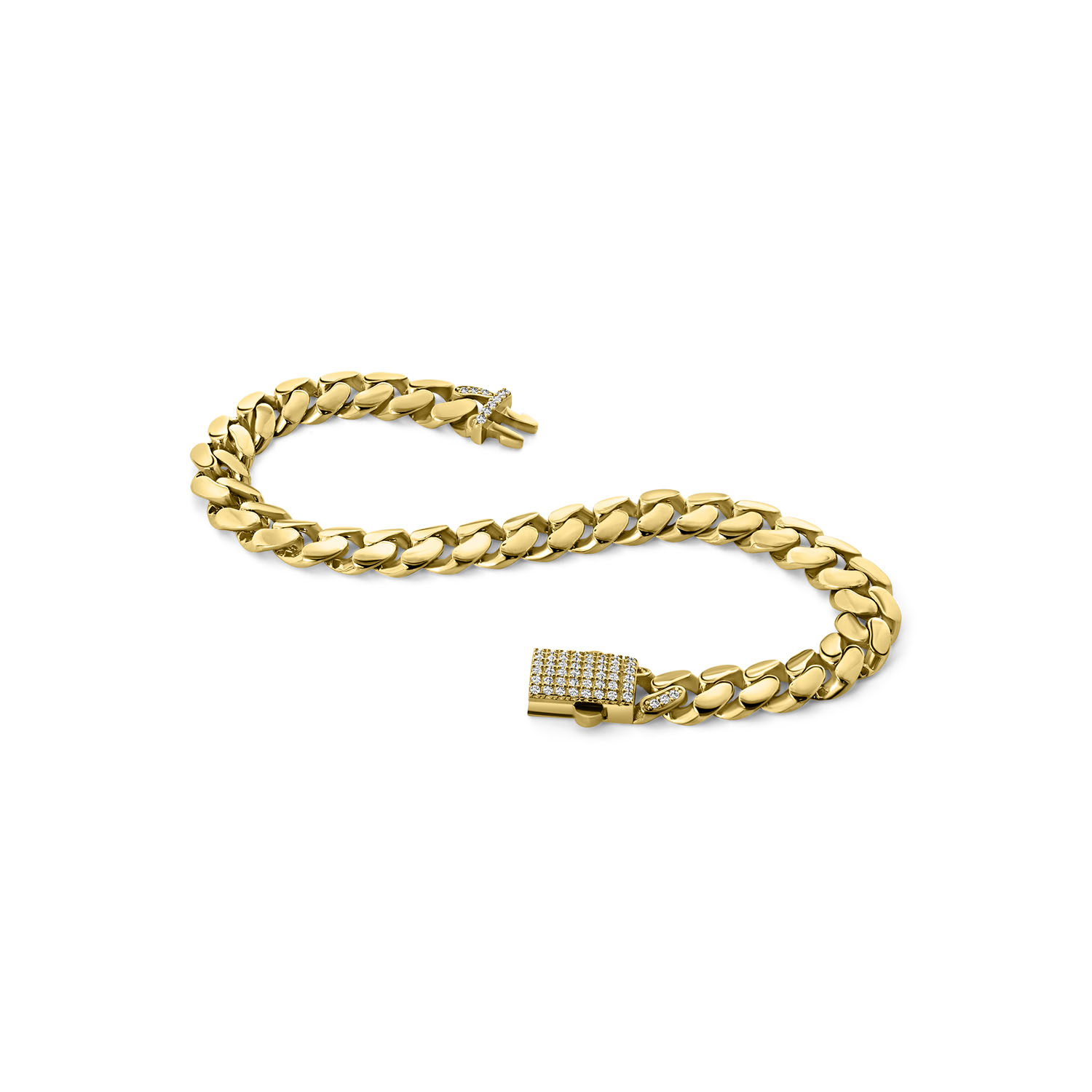 Geelgouden armband met zirkonia’s B745-BDC50-5548-00-Y