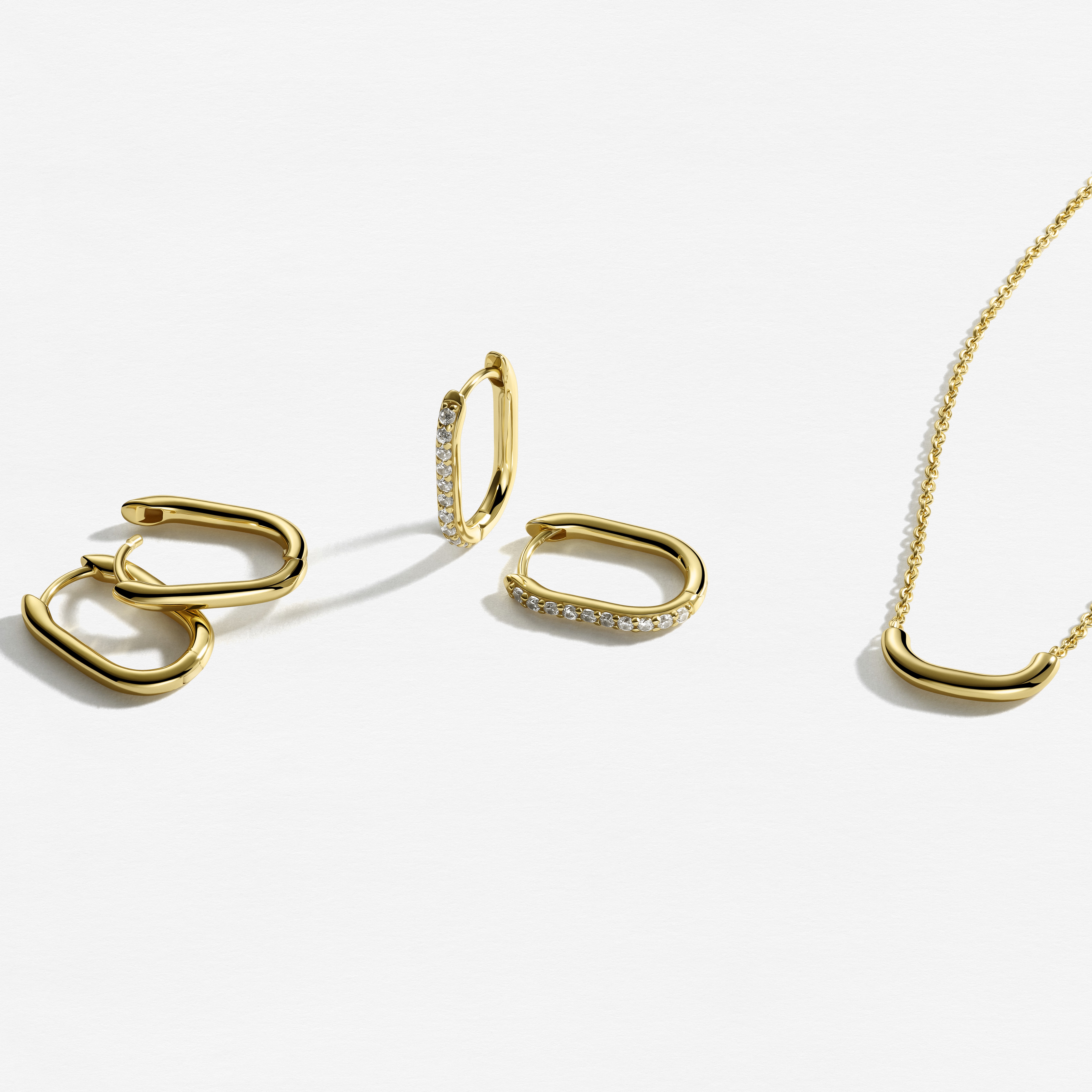 Oorringen Capriana gold plated met zirkonia - SJ-E2600-CZ-YG