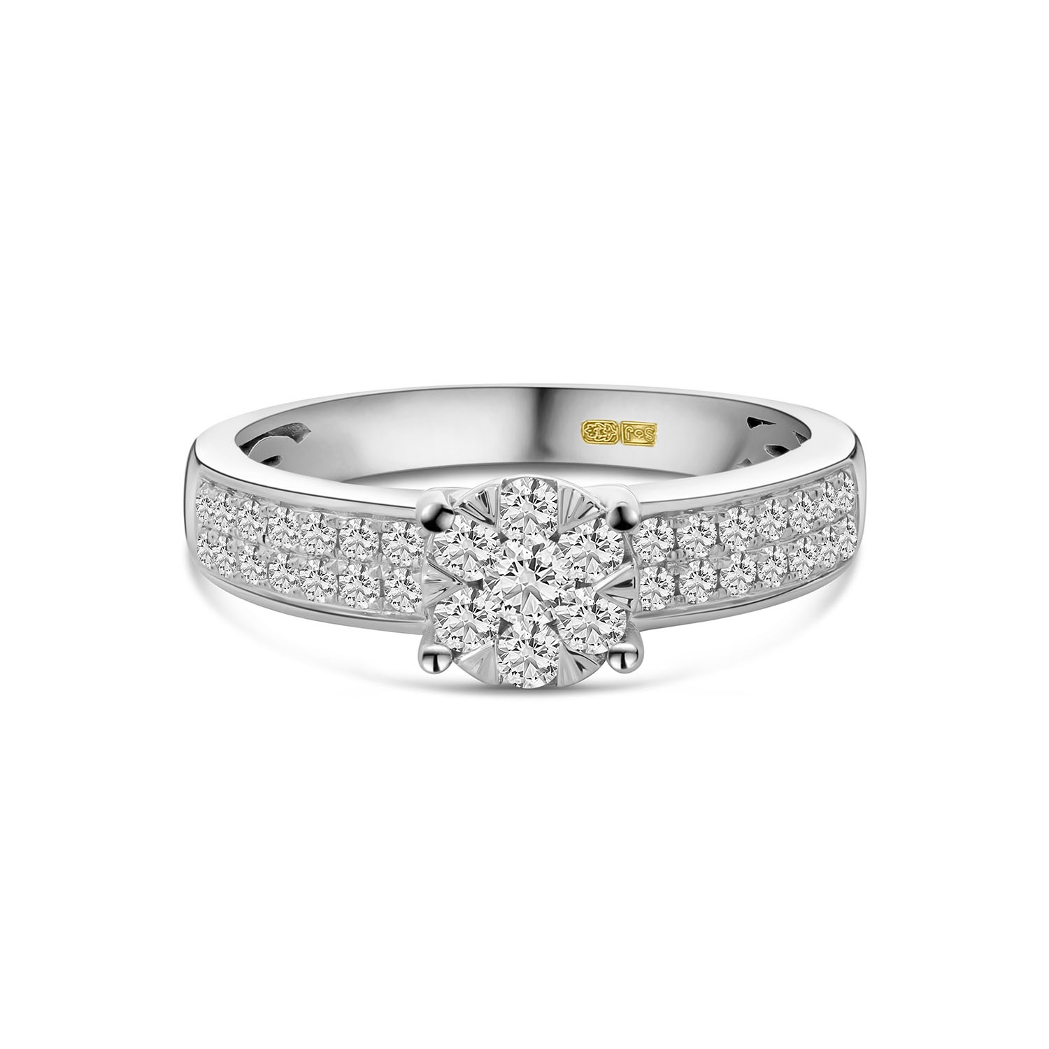 Witgouden ring pave met lab grown diamanten R092-59714R023-LG-W