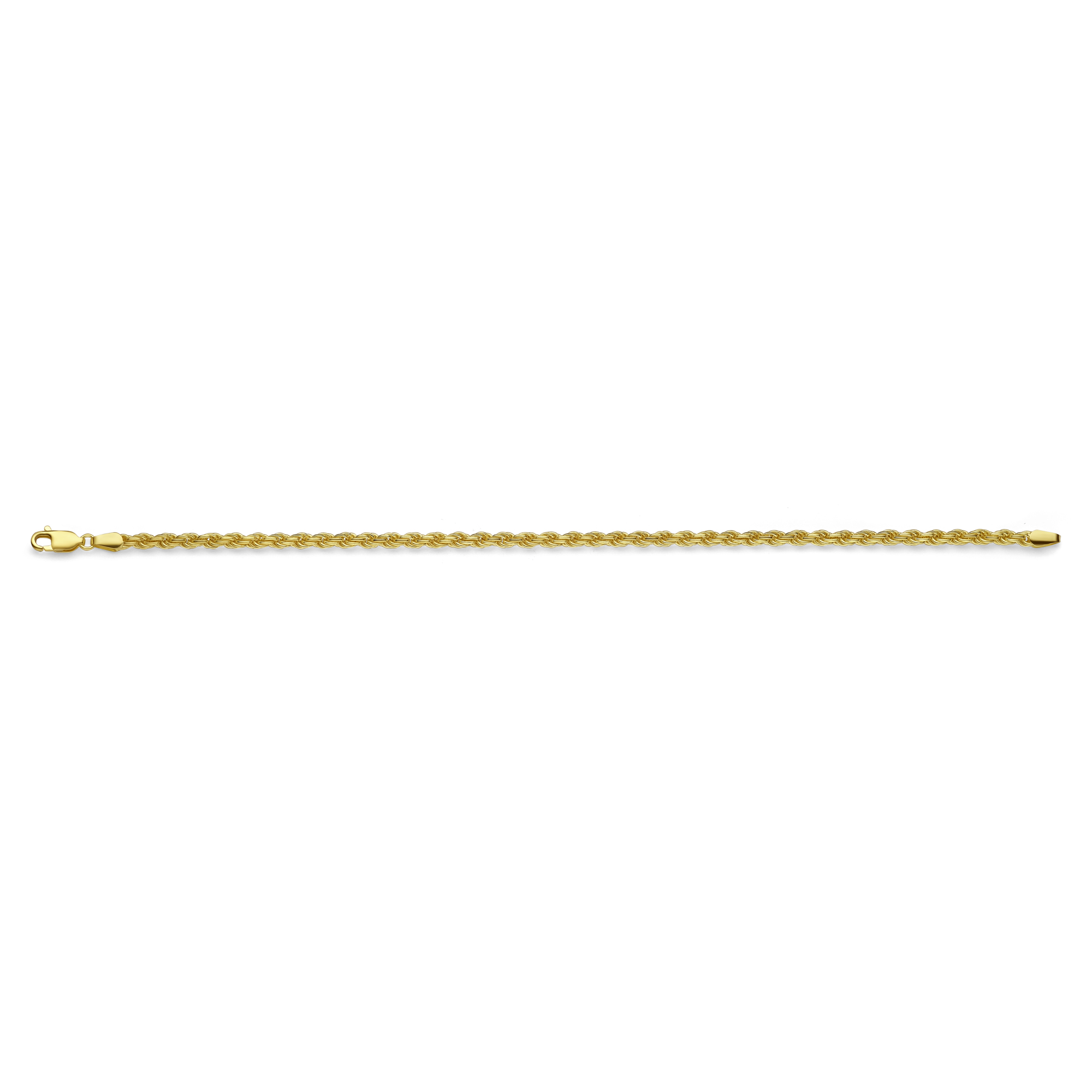 Koordarmband van goud met zilveren kern 3 mm - 40-K03-Y