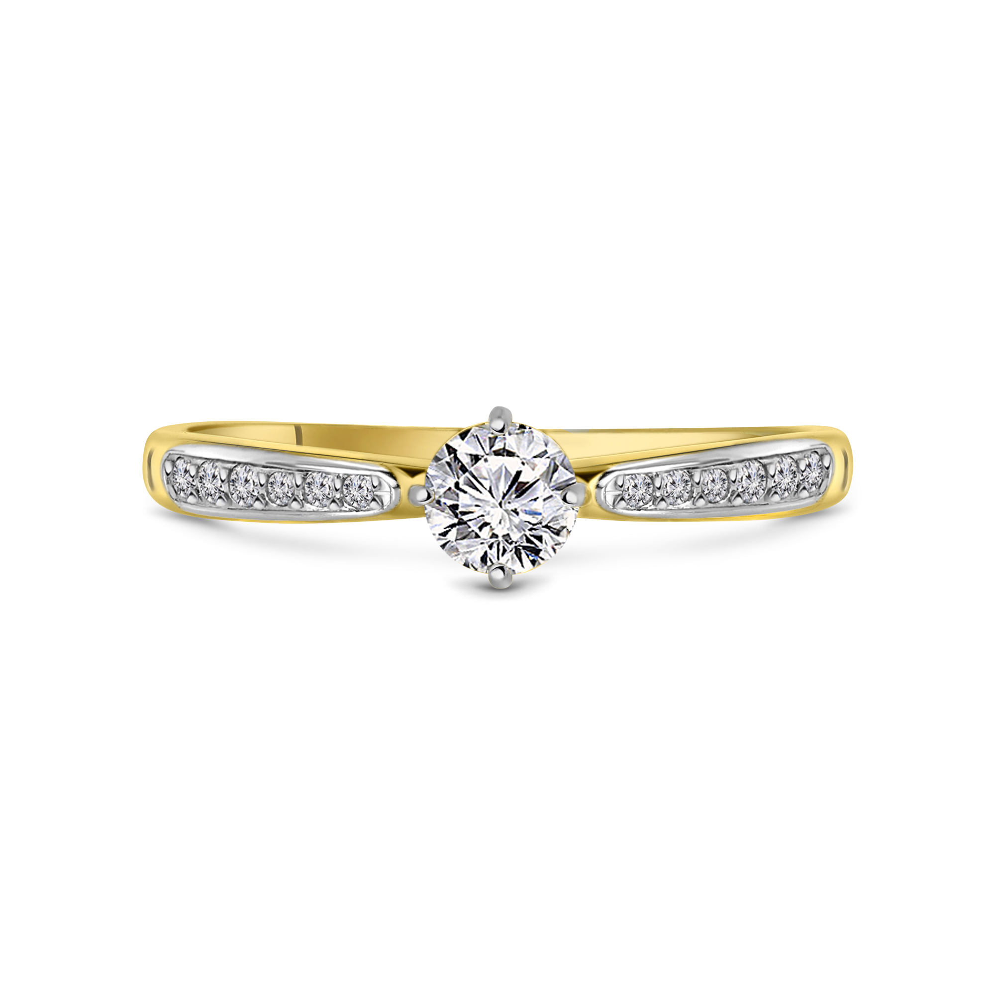 Geelgouden ring met zirkonia T147017112-Z